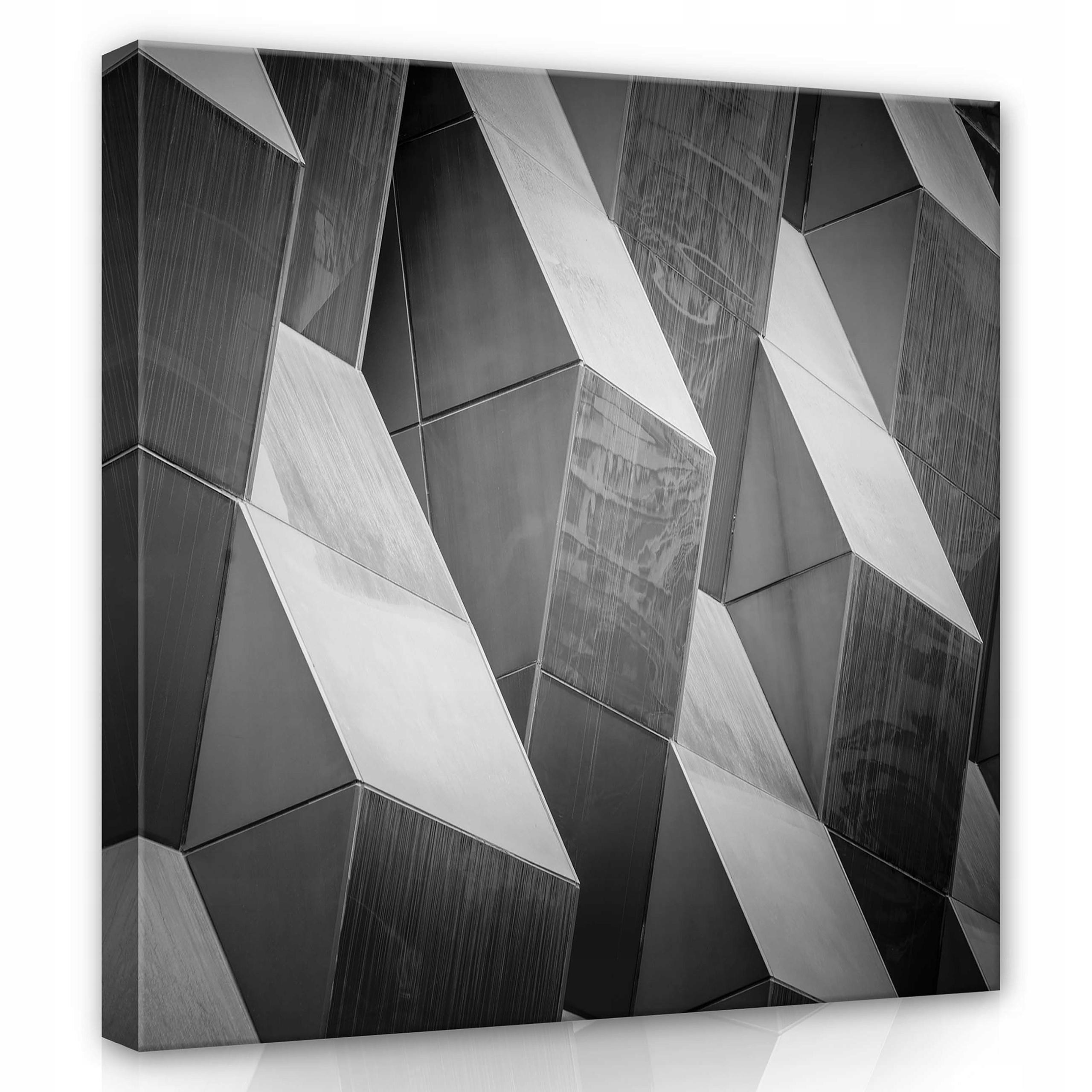 Obraz 80x80 Geometrický 3D abstrakce moderní černobílá architektura