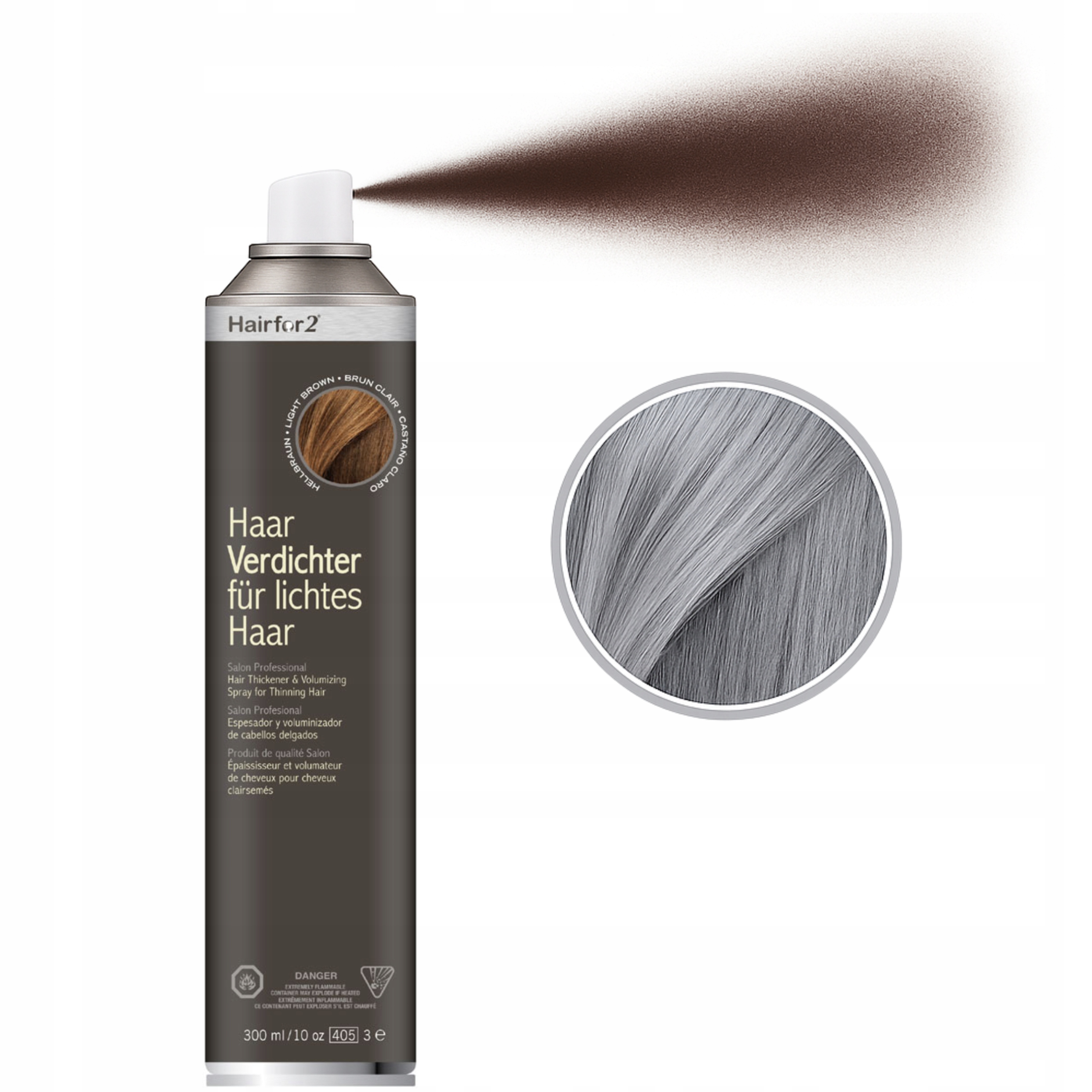 HairFor2 300ml Siwy Zahušťující maskovací lak