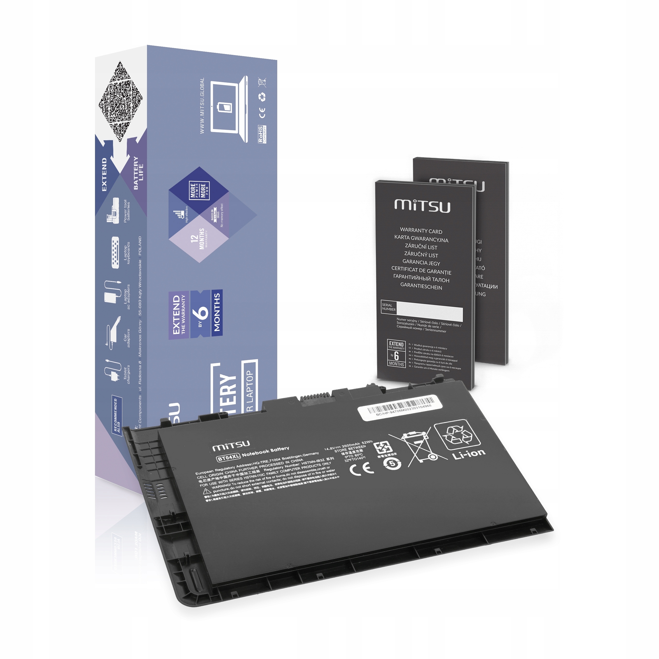 Bateria BT04XL do Hp EliteBook 9470M