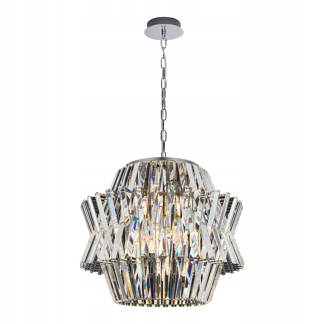 MiLAGRO Żyrandol Crown Chrome 12Xe14 Lampa Oświetlenie Wnętrza Design