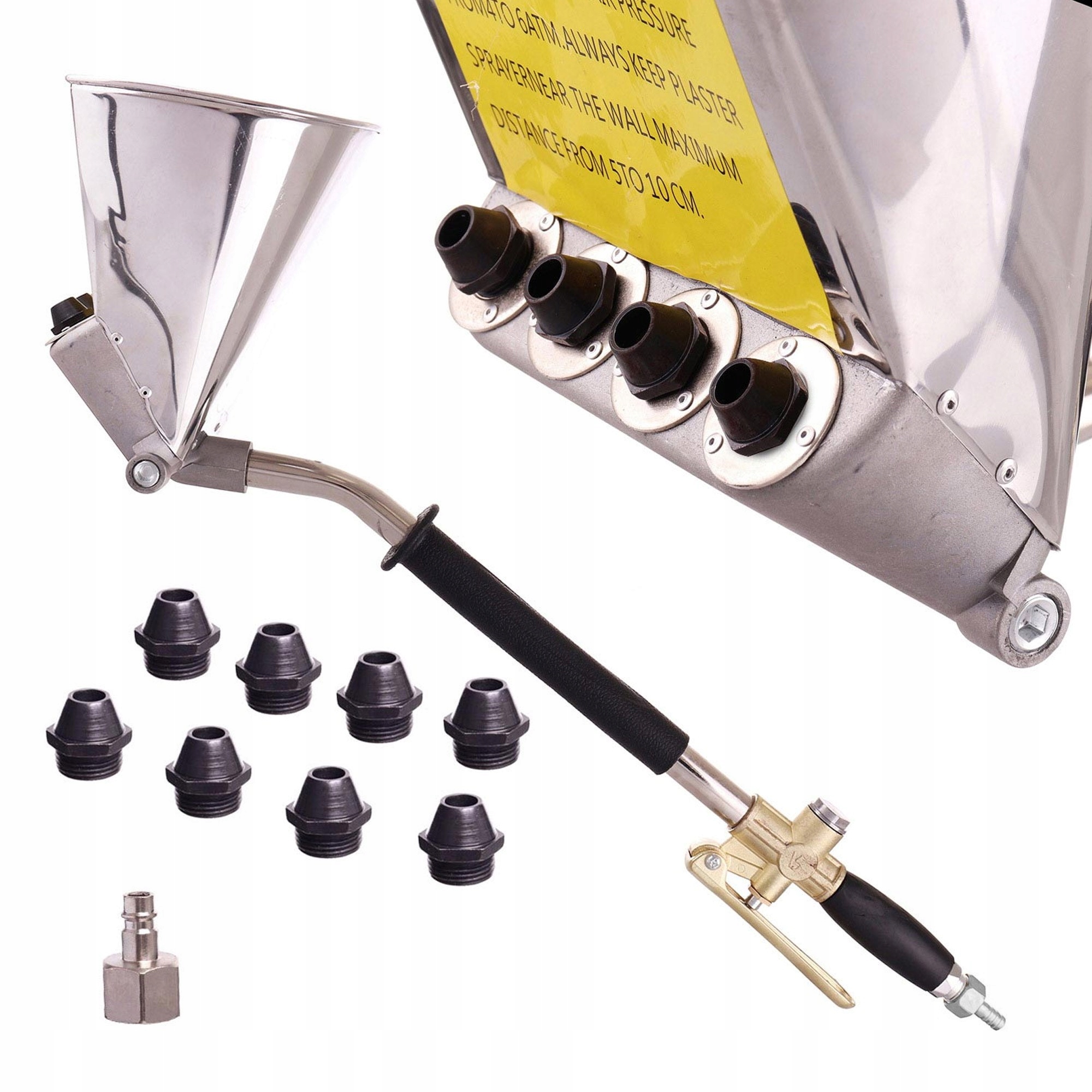 Pneumatická omítka na strop 8 trysek Profesionální omítání