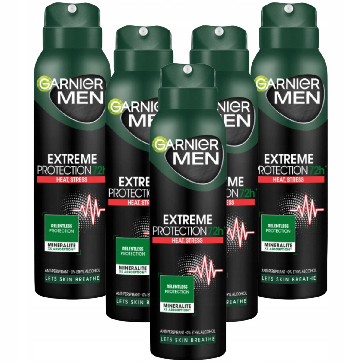 Garnier Pánský antiperspirant ve spreji Extreme Protection 72h 5x150ml
