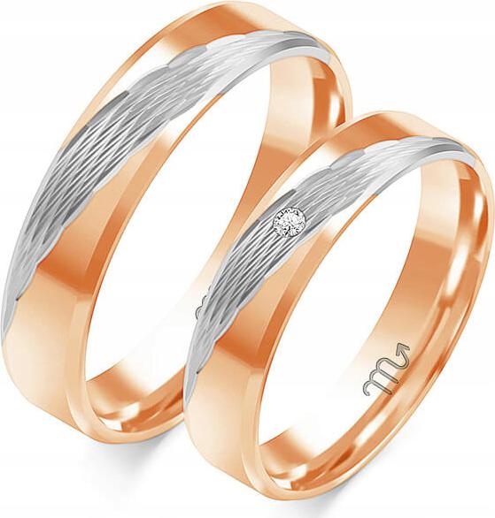 Prsten na svatba pro dvojici gravírování 585 r 20 21 22, klasický lesklý vzor