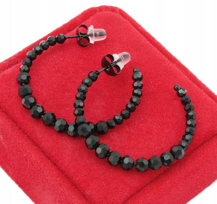 

Kolczyki Black Beads Stal Chirurgiczna 316 L