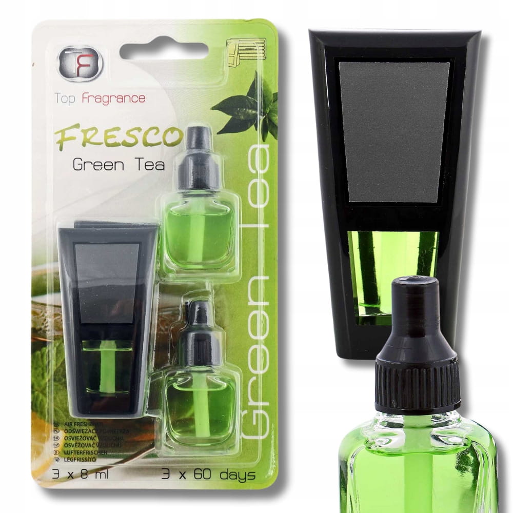 Zapach Do Samochodu Top Fragrance Fresco 3W1 Green Tea Zestaw 3 Sztuki