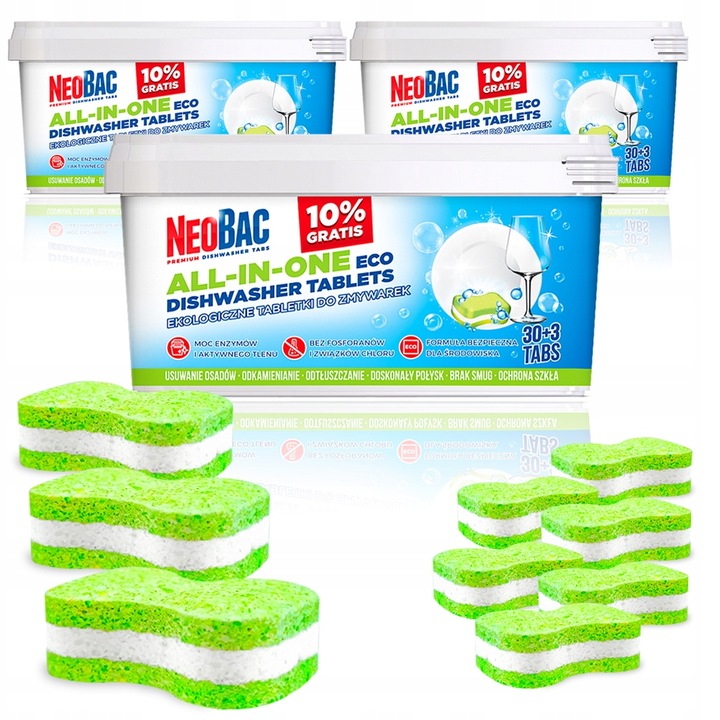 

Wielofunkcyjne tabletki Eko NeoBac do zmywarki 99