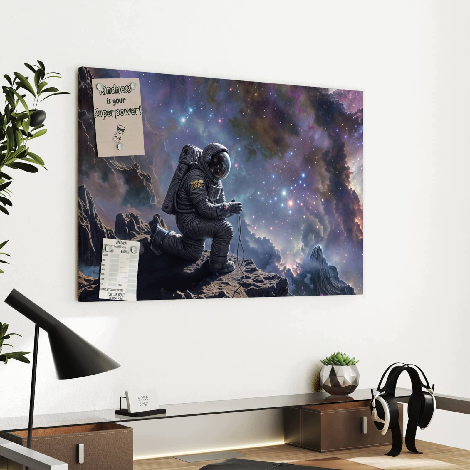 Magnetická tabule Astronauta Vesmír 60 × 40 cm