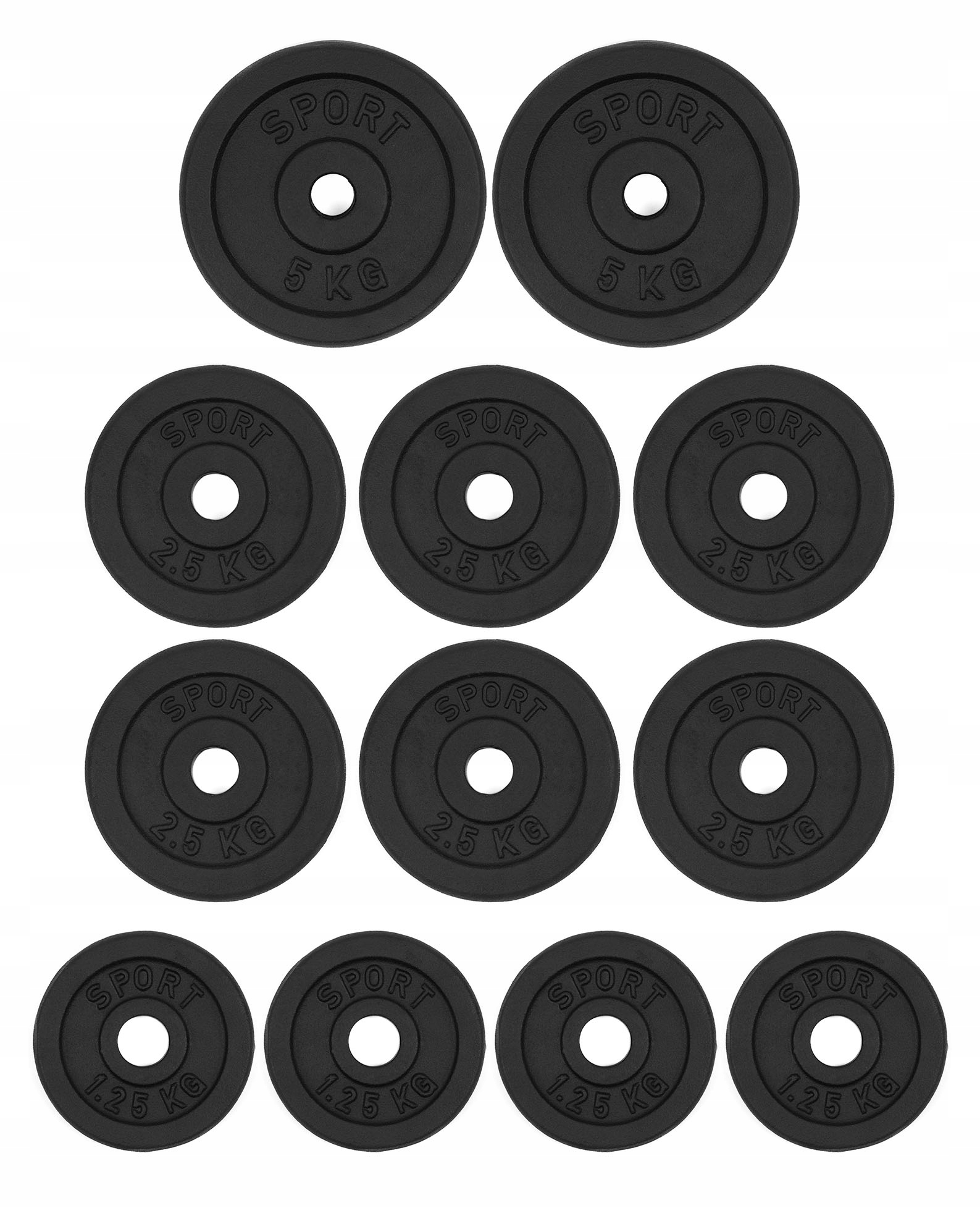 

Obciążenie żeliwne 30KG Zestaw talerzy krążek 28mm