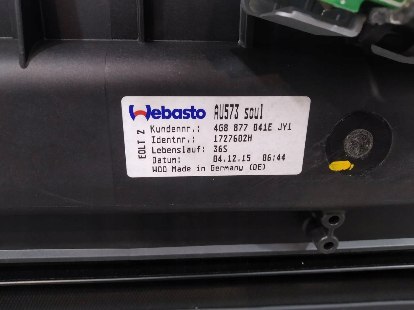Schiebedach 4G8877041E Audi A7 und (2010-2018) 4G