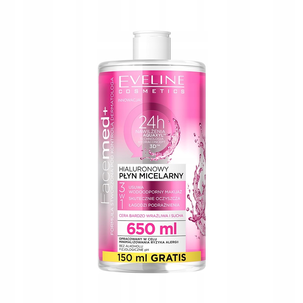 

Eveline Cosmetics Facemed+ płyn micelarny 3w1