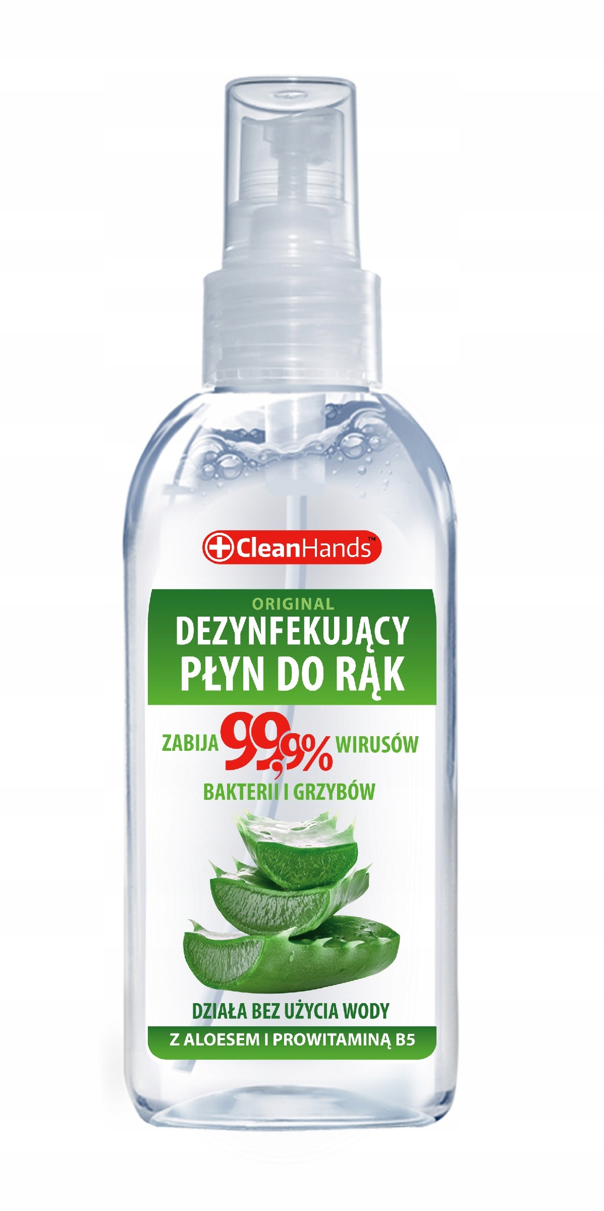 Antybakteryjny spray do dezynfekcji rąk Cleanhands z aloesem