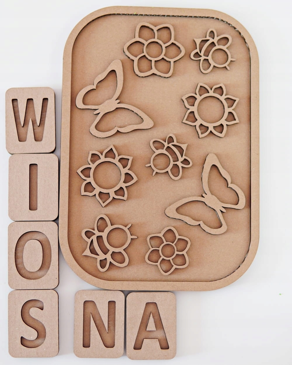 Sensokarton Łąka z Literkami WIOSNA