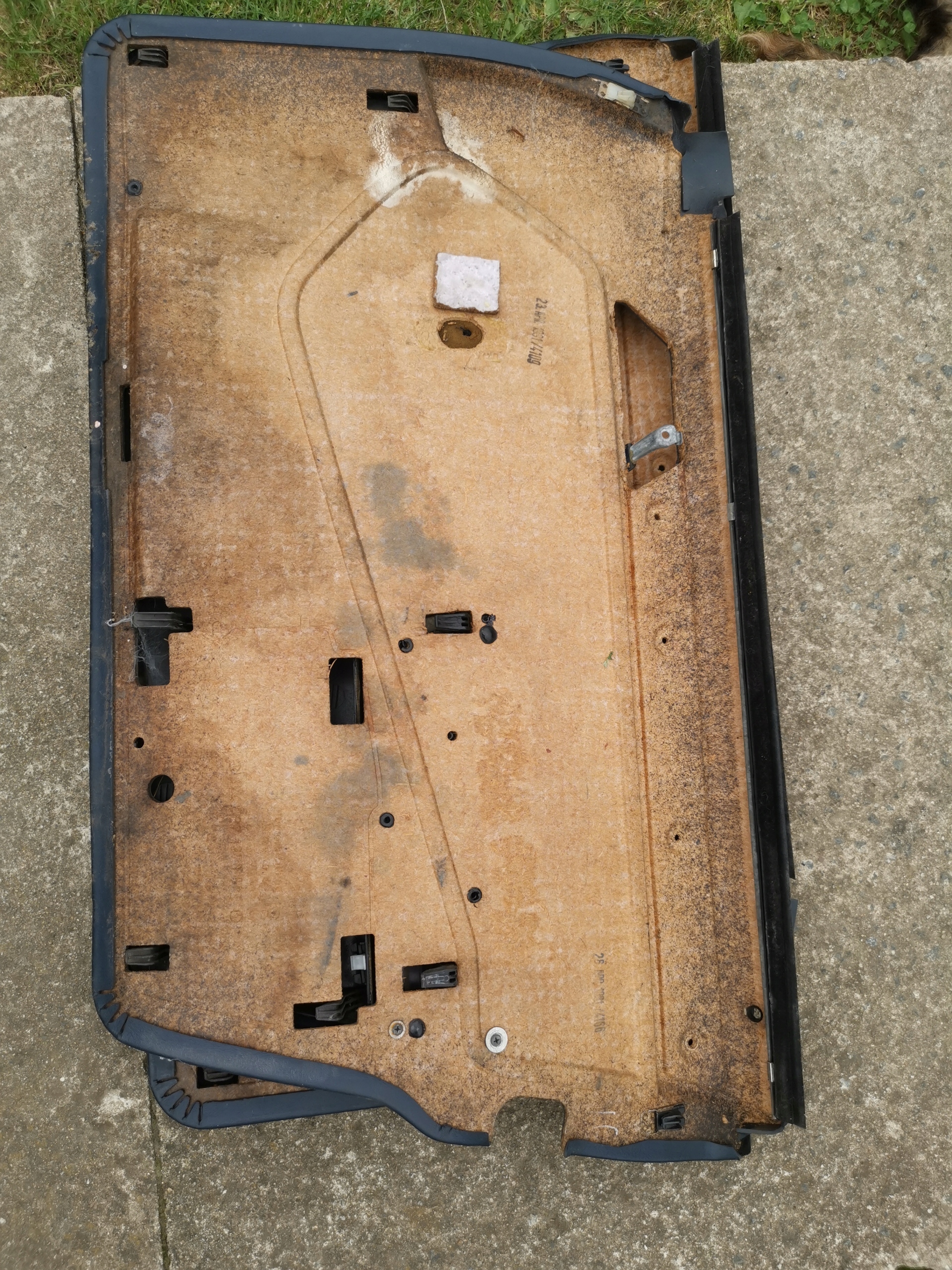 upholstery side side Mercedes W124 front rear part blue door