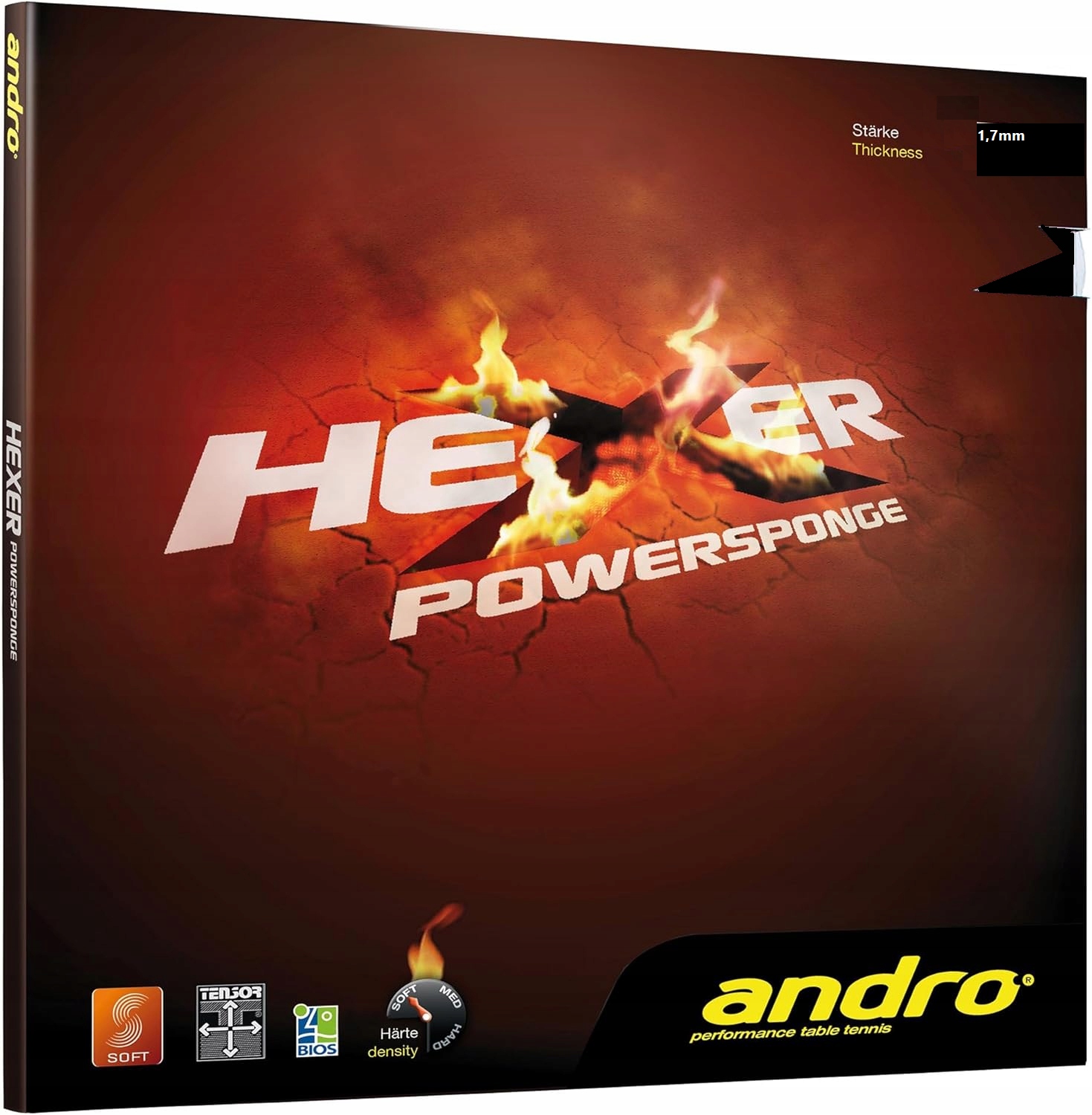 Andro obklad Xexer Powerponge Black 1,7 mm