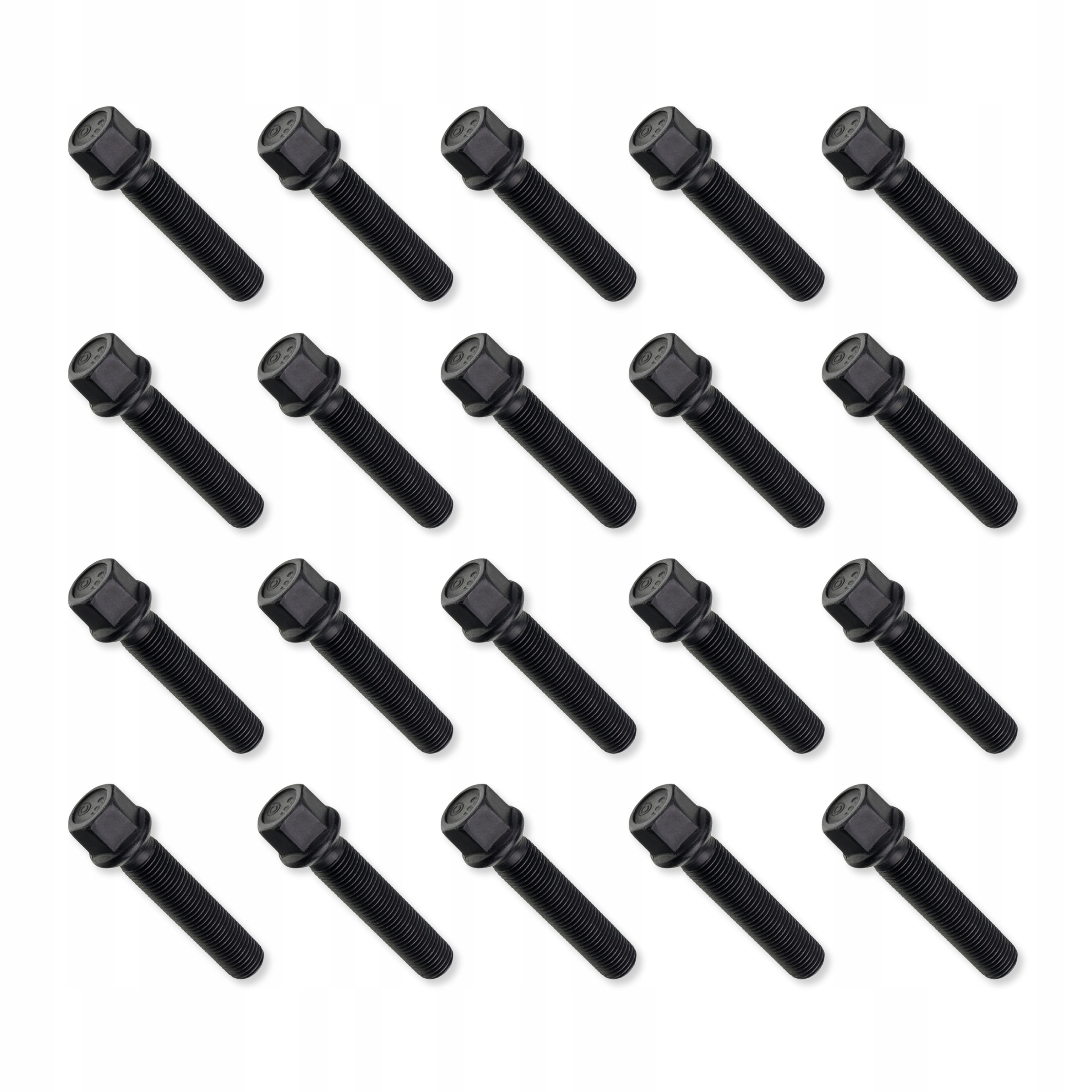 Černé Šrouby Pro Kola, Hliníkové Ráfky M14X1,5 60 MM, Klíčová Kulička 17 Carbonado