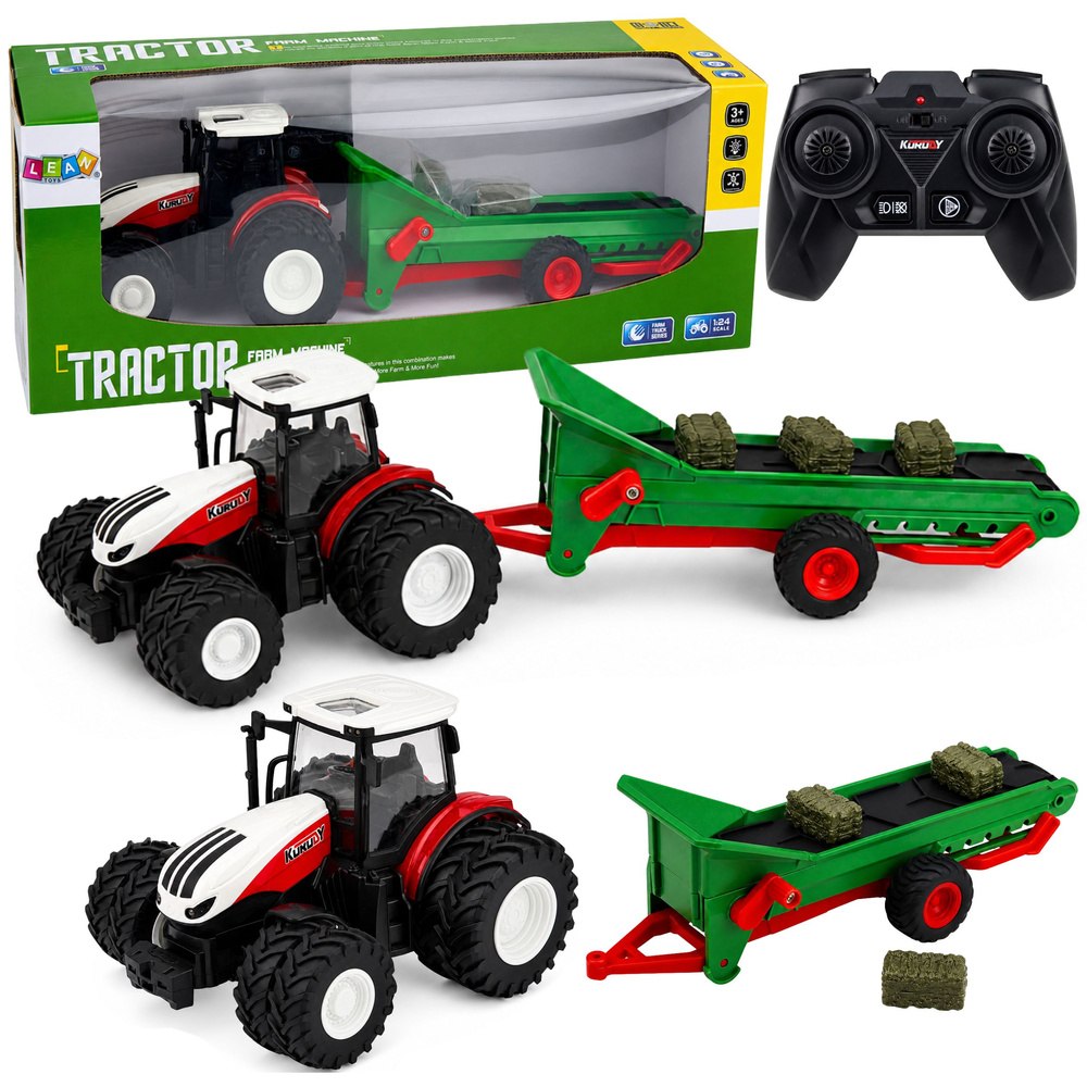 Zemědělský traktor s pásem na dálkové ovládání Rc Bale Světla 1:24