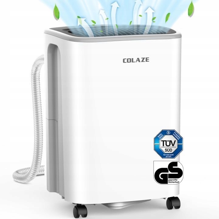 Elektrický odvlhčovač vzduchu Colaze 12 l/24 hodín, tichý odvlhčovač vlhkosti