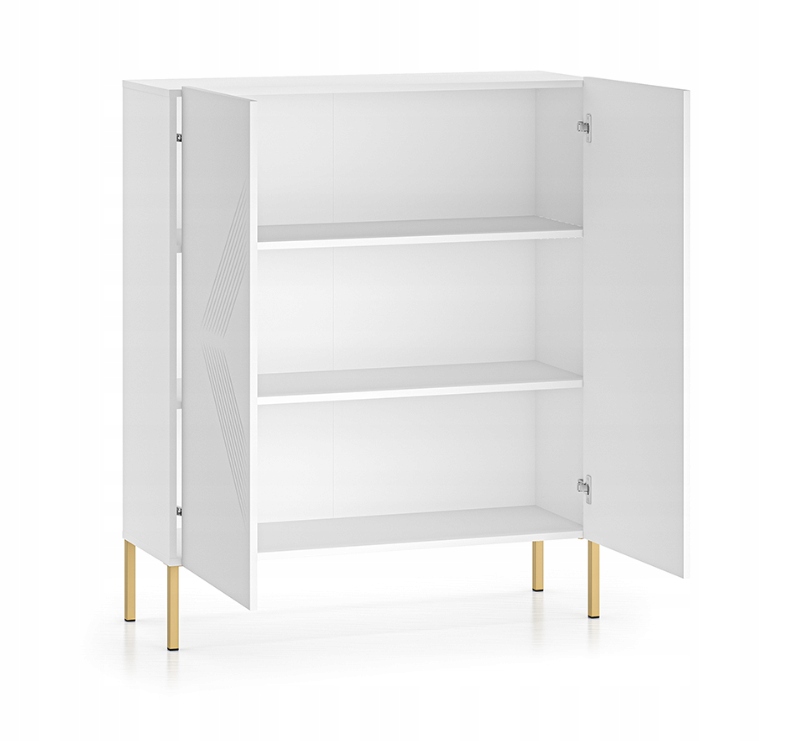 Meblościanka Zestaw Mebli Do Salonu 1 Biały KLERMO Nogi ML