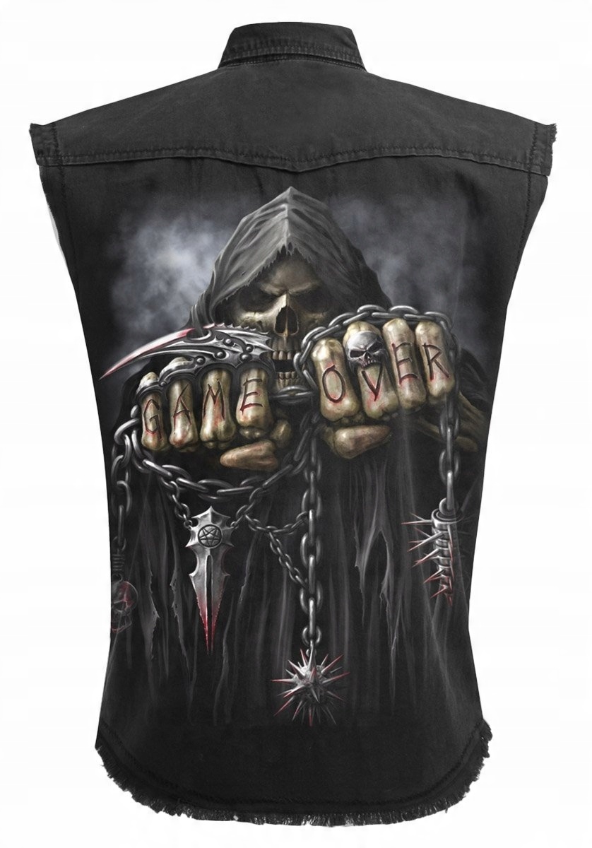 

Game Over - Bezrękawnik Denim Spiral M