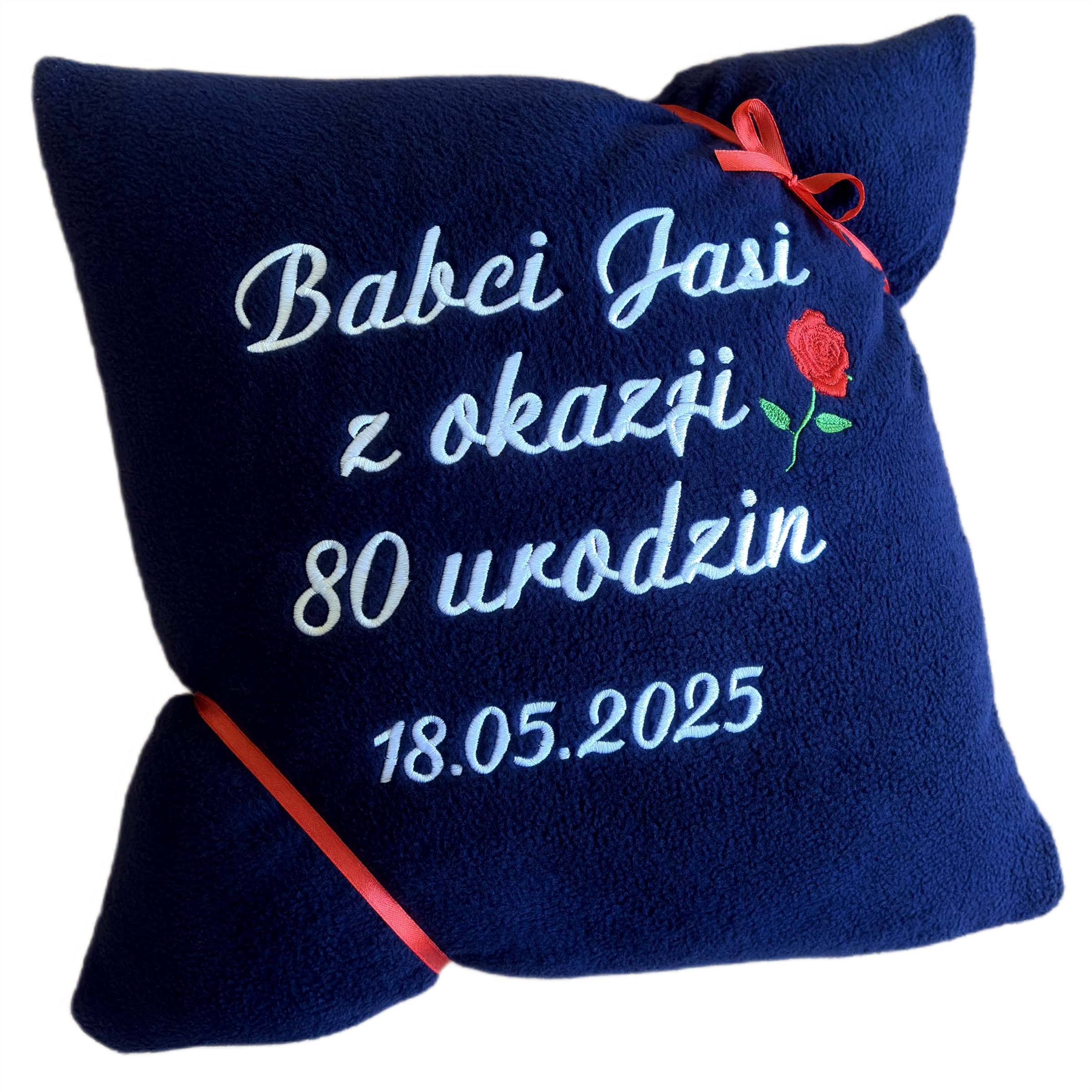 Dárek k 80. Narozeninám pro dědečkovu babičku Polštář personalizovaný s nápisem