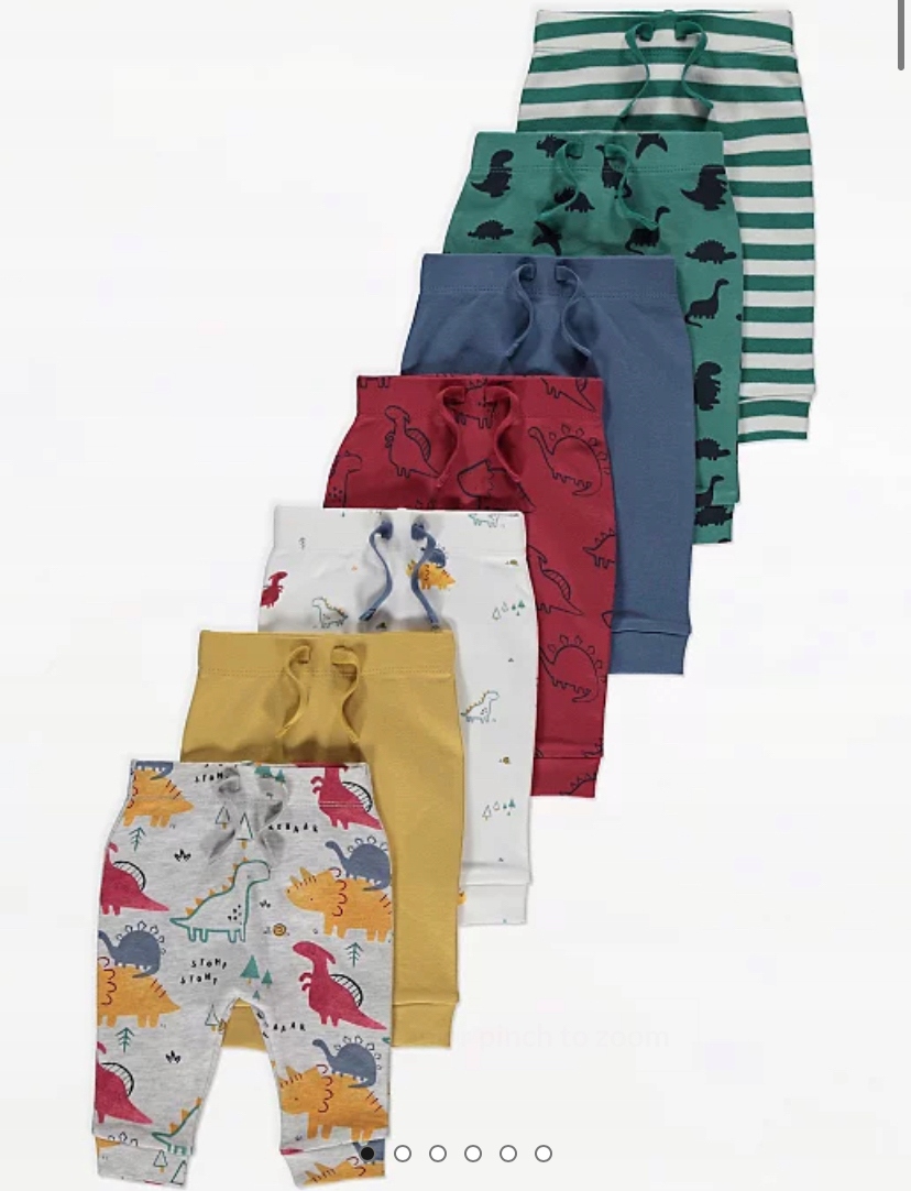 

GEORGE_80-86_7 Pack_bawełniana joggersy_spodnie