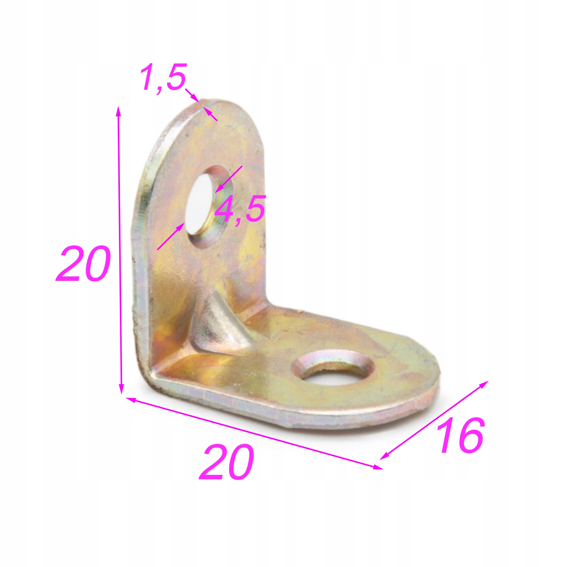 KĄTOWNIK KRZESŁOWY MEBLOWY 20x20x16 100szt KR2 Stan opakowania zastępcze