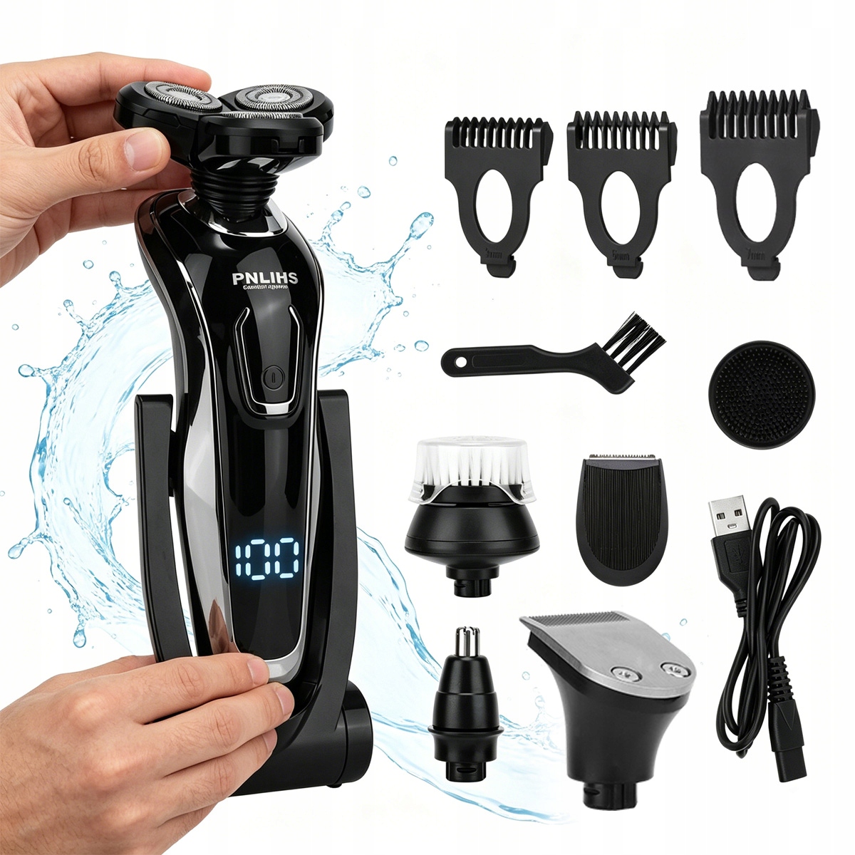 Golarka męska elektryczna trymer Bezprzewodowa maszynka do golenia 5 w 1