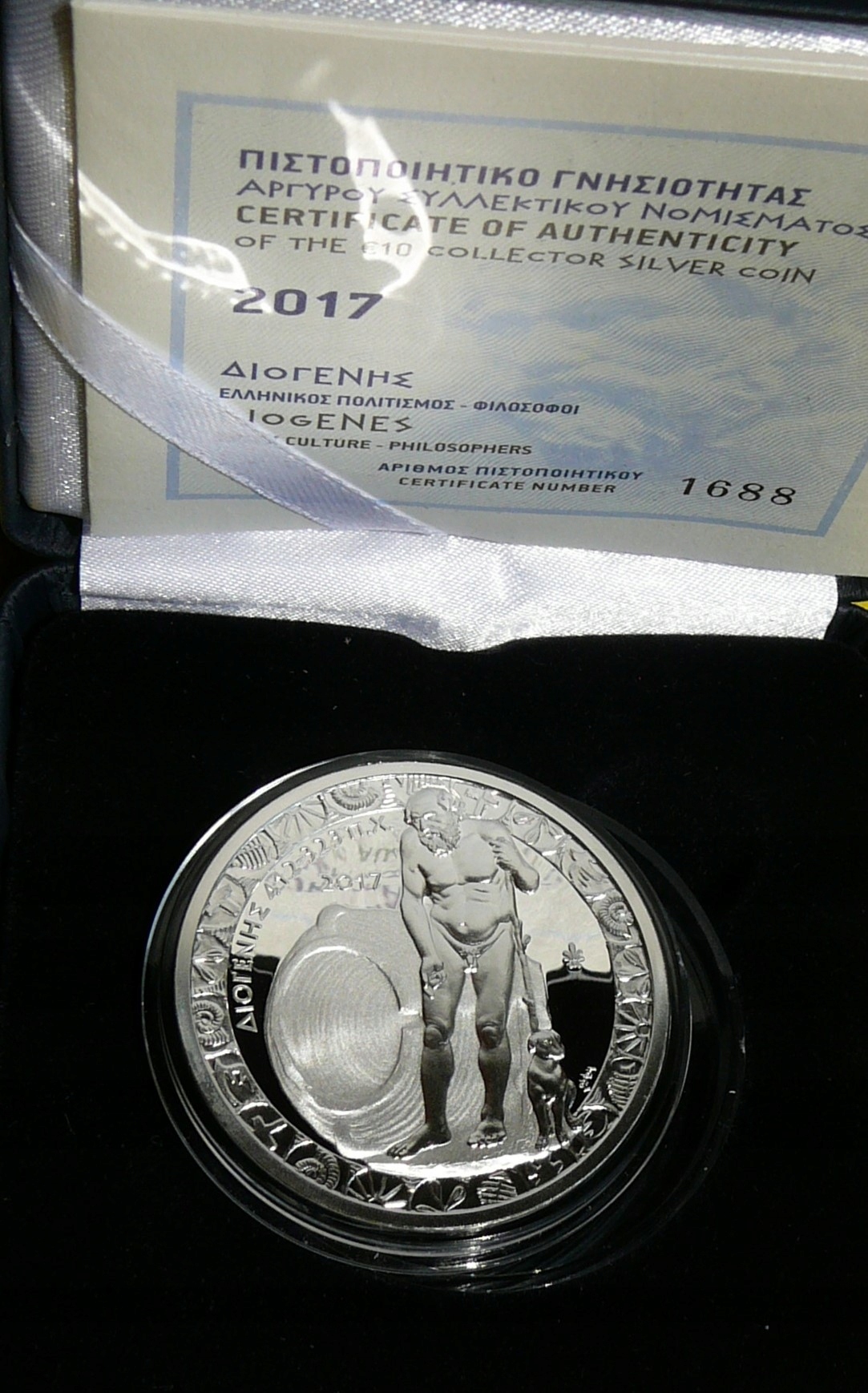 10 EURO GRECJA 2017 DIOGENES Z SYNOPY KULTURA RZADKA
