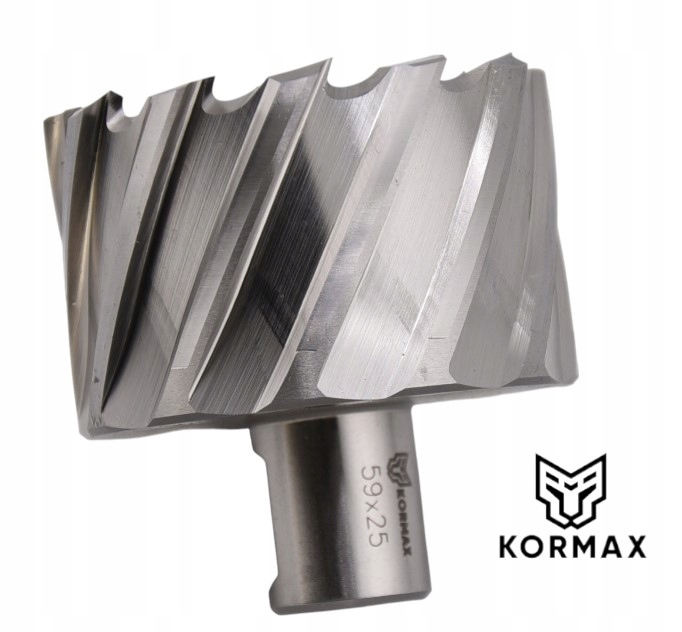 Trepanační fréza M2AL 59 mm x 25 mm vrták 59 x 25 Weldon Kormax