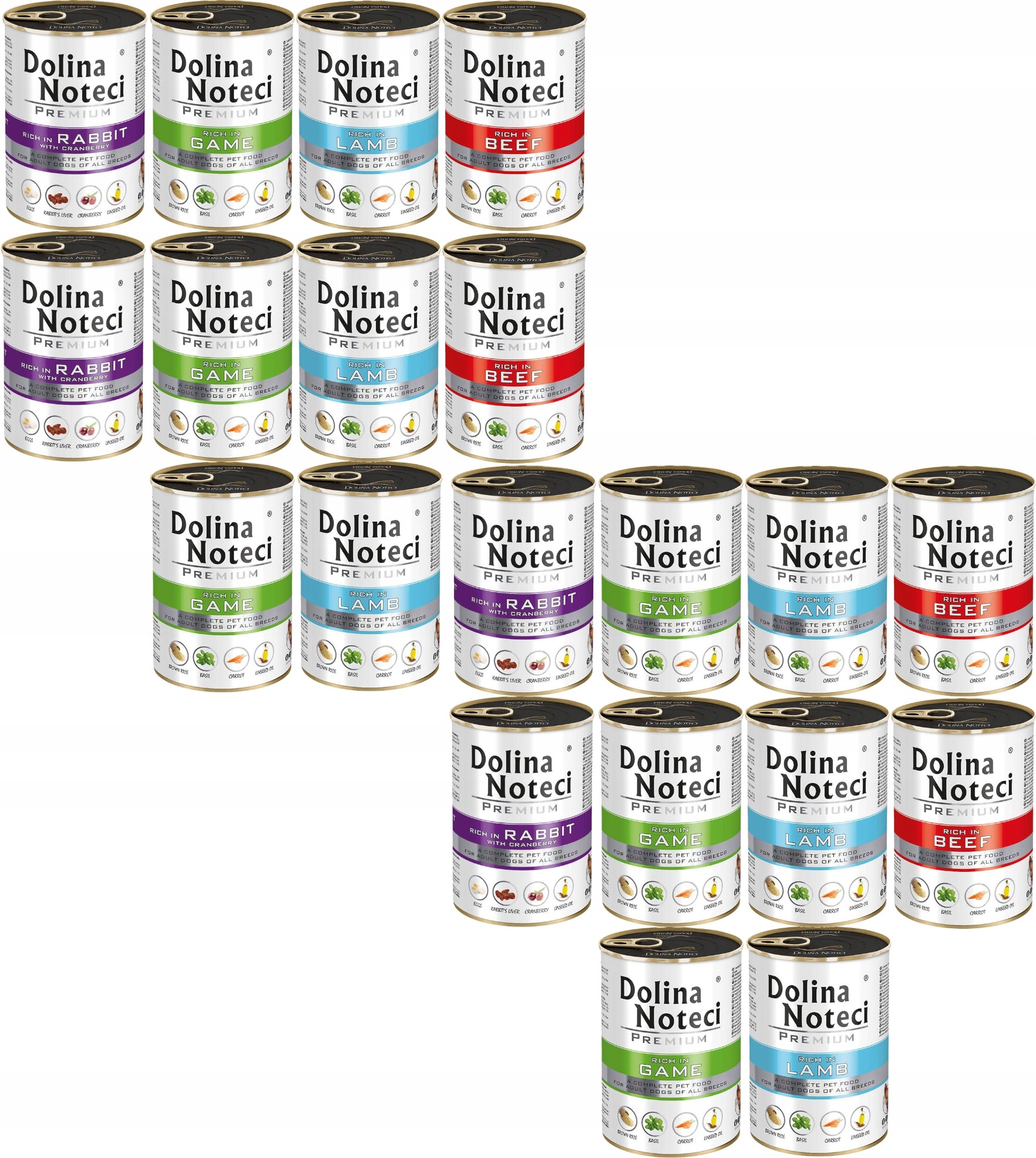 Dolina Noteci Premium Mokra karma dla psa MIX smaków 20x 400g
