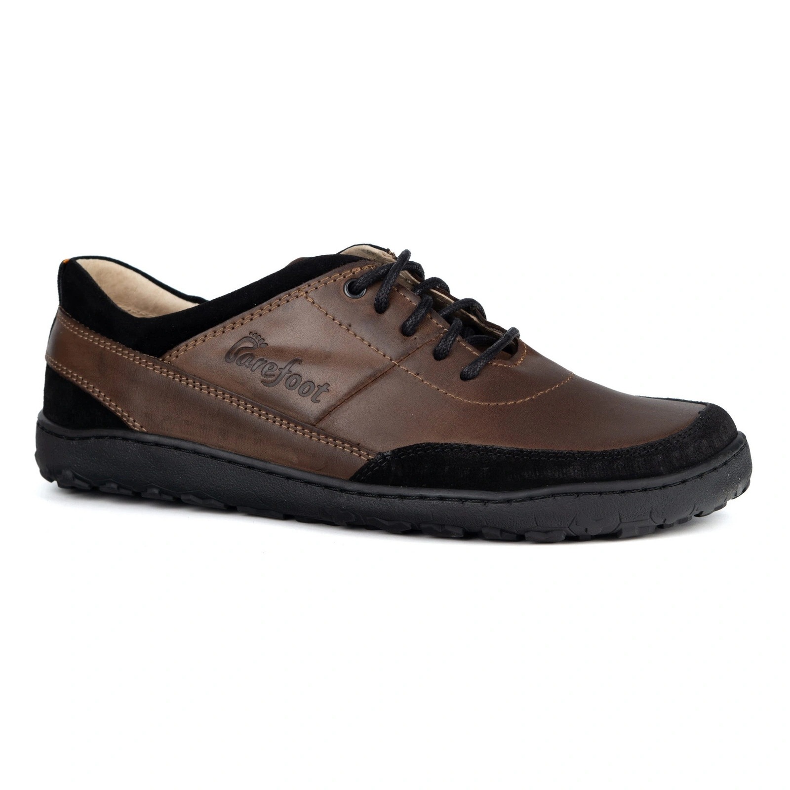 Minimalistické polobotky Mont unisex kožené zero drop hnědé 41