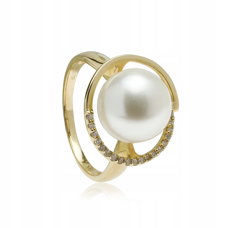 Elegantní Zlatý Prstýnek S Perlou A Brilianty