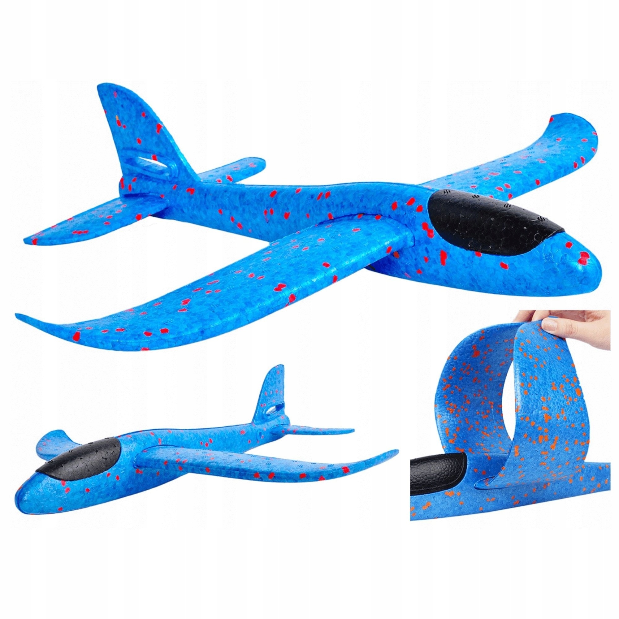 SAMOLOT STYROPIANOWY SZYBOWIEC RZUTKA DUŻY 47cm