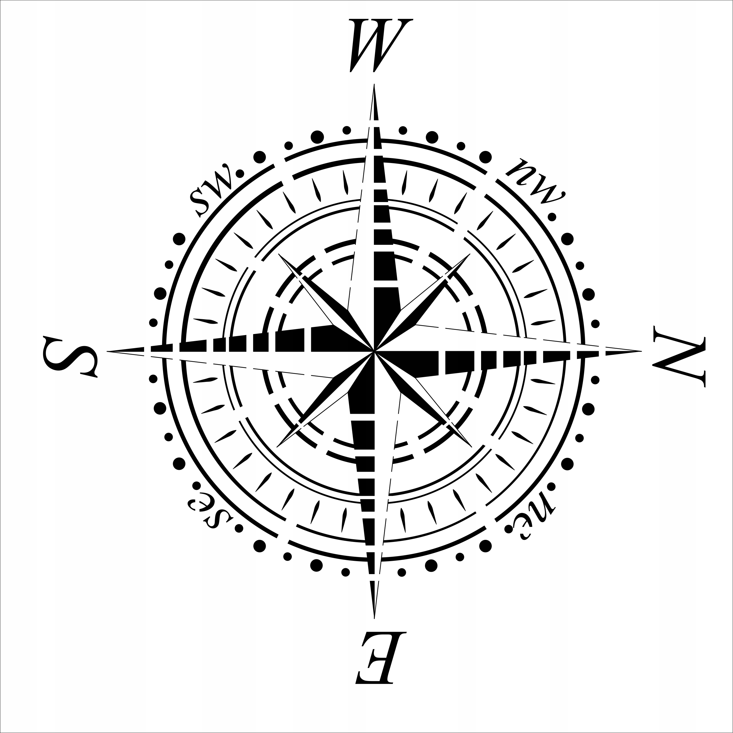 Šablona pro malování, opakovaně použitelný šablona //100x100// Kompas