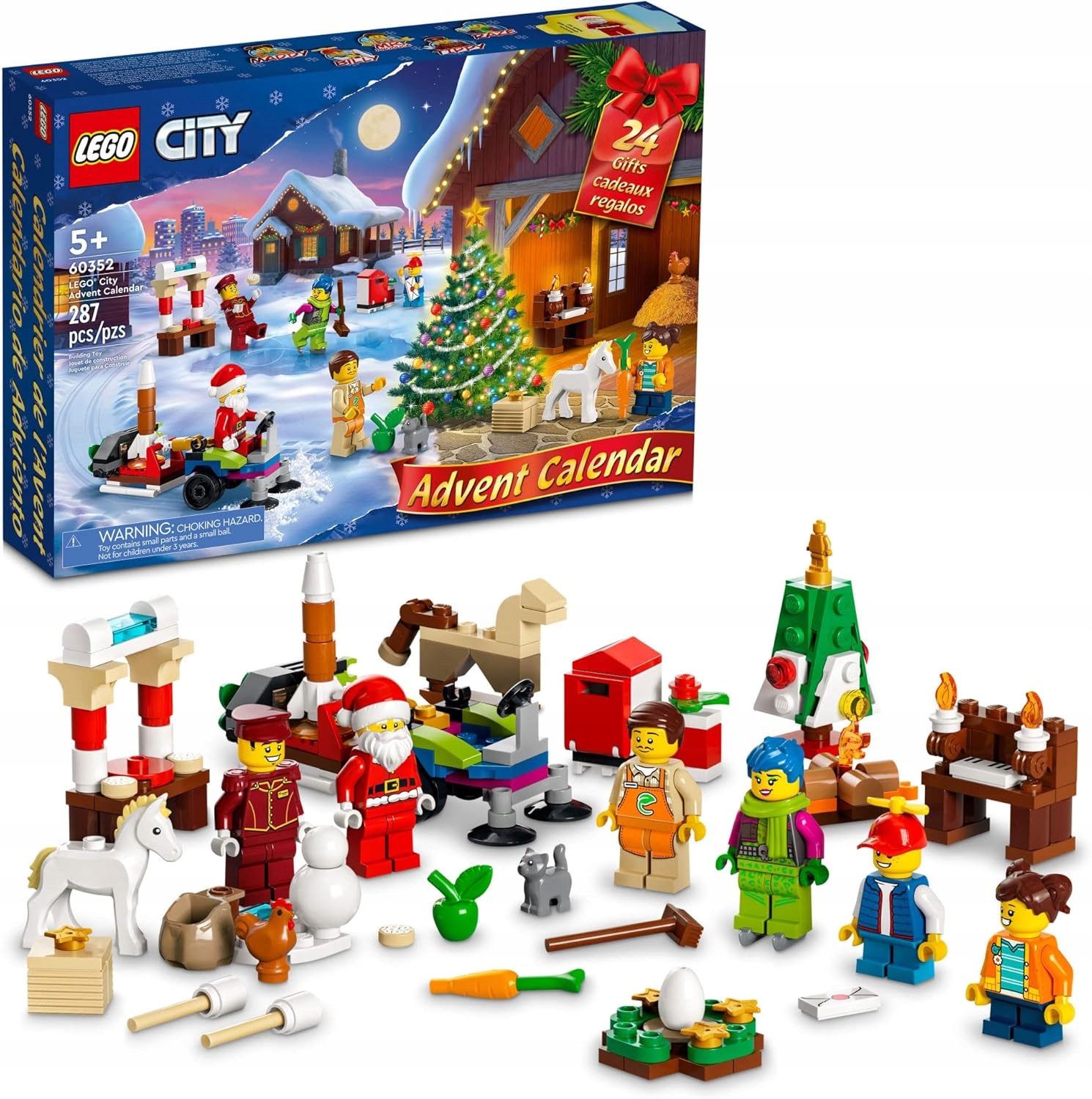 Lego City 60352 Adventní kalendář 2025 – 287 dílků, 5+ Zimní zábava