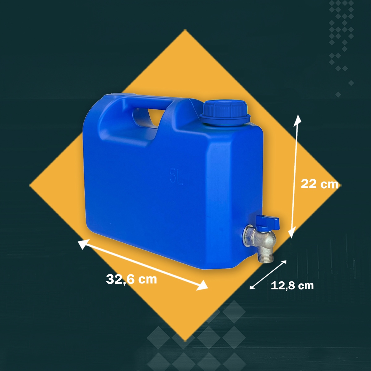 KANISTER 5L POJEMNIK na WODĘ z kranem STOJĄCY niebieski EAN (GTIN) 5906438200263