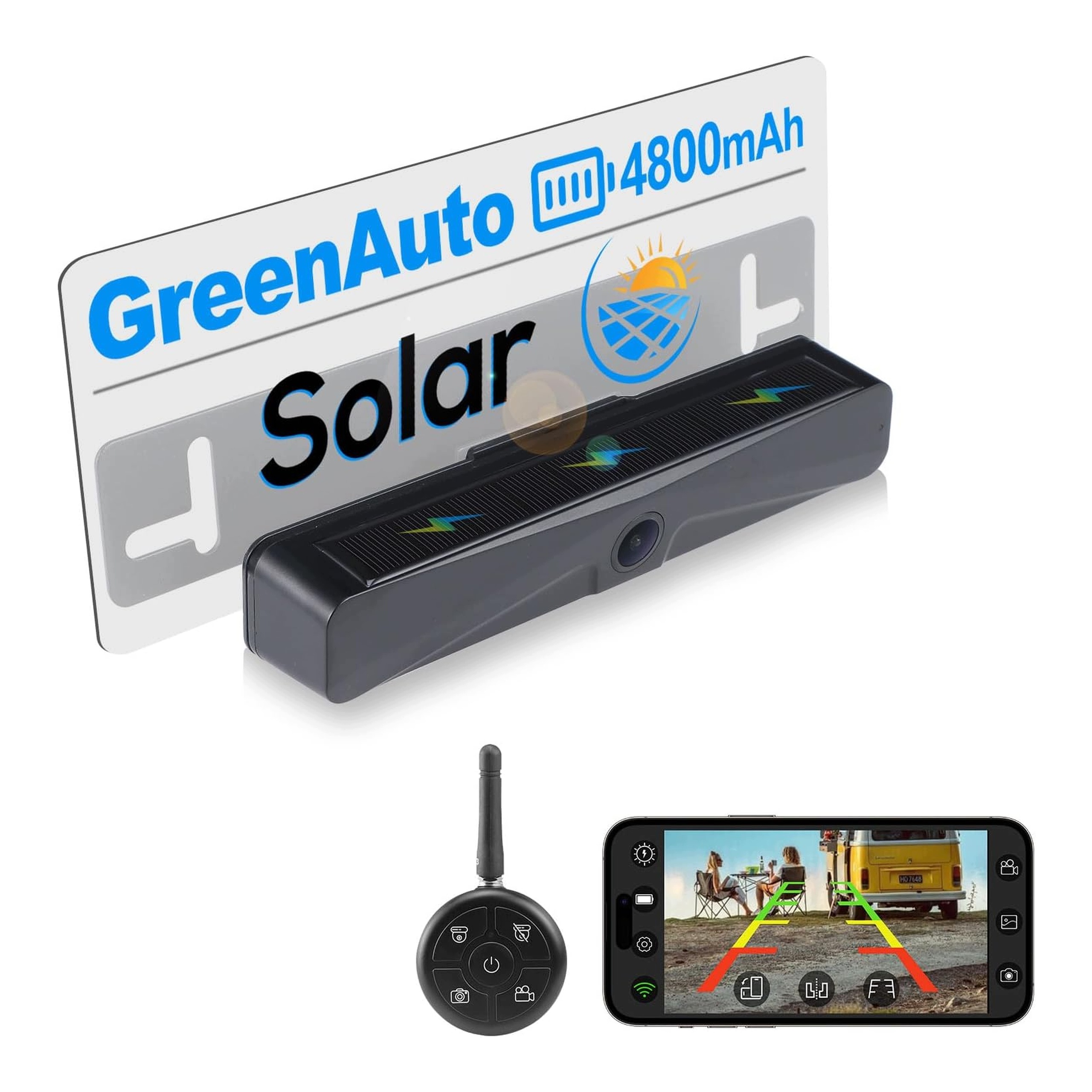 Bezdrôtová solárna cúvacia kamera Wifi Fhd 1080P Diy IP68 do auta