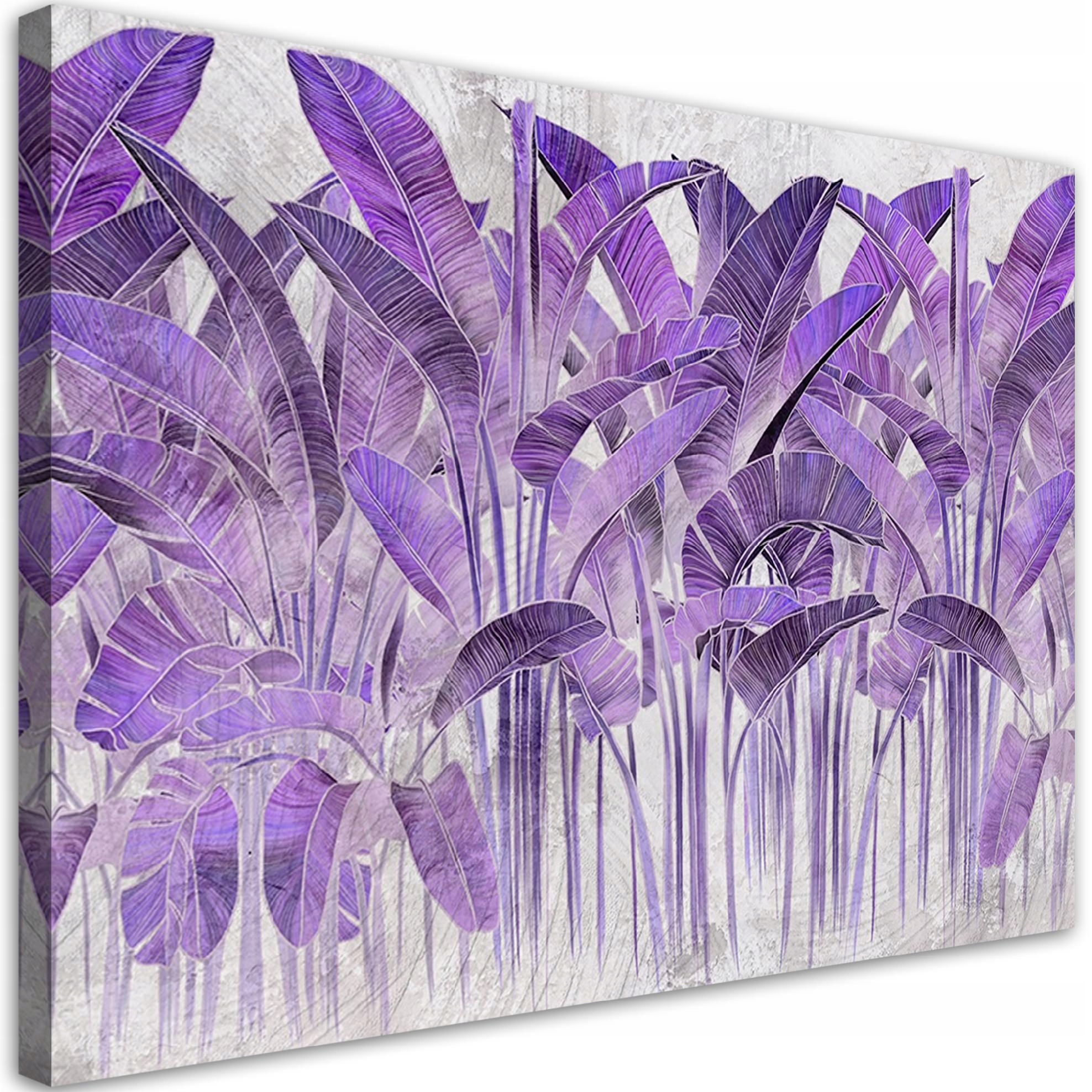 Obraz na plátne, Fialové listy banánovníka 120x80