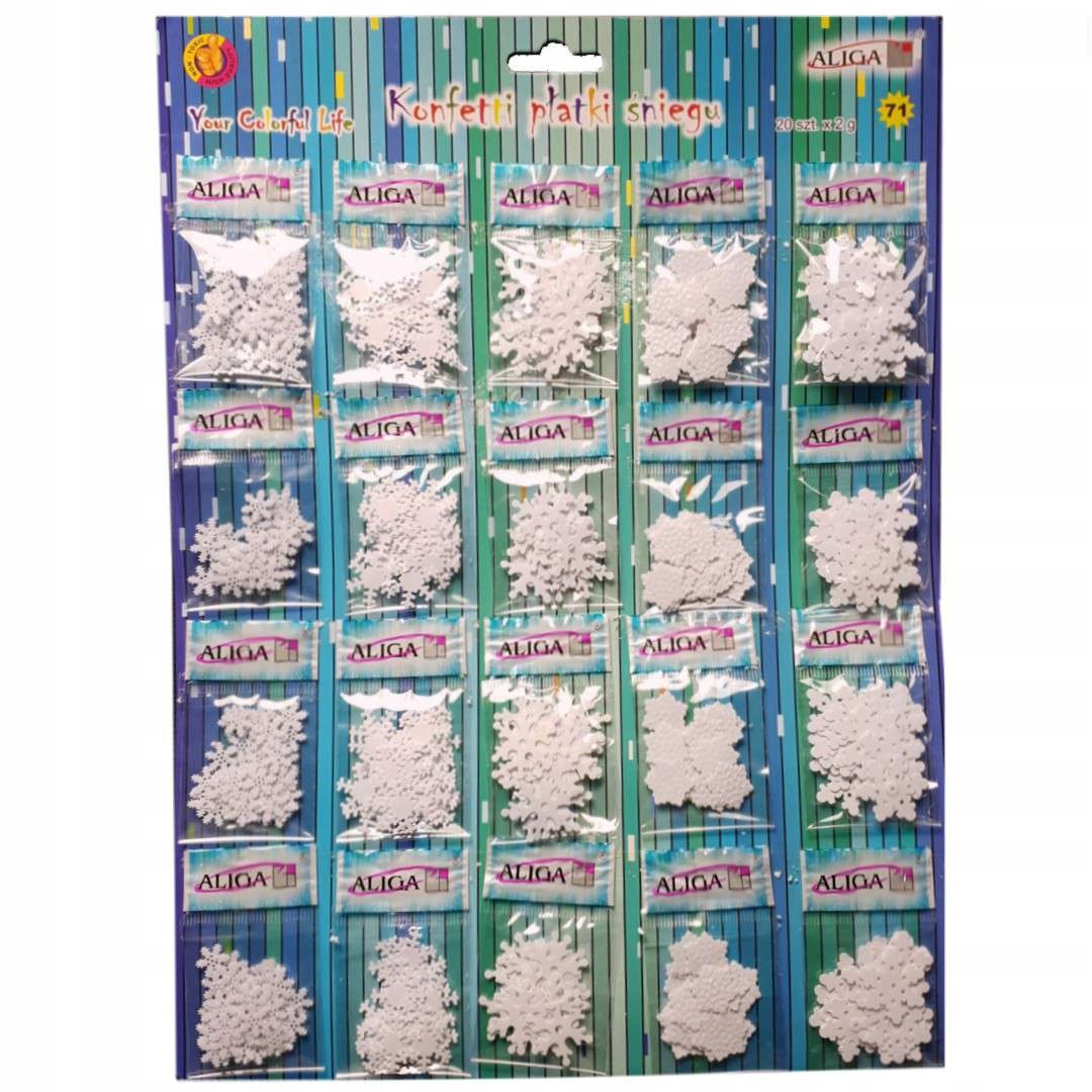 konfetti 20szt.  płatki śniegu | MT-6610 — 3