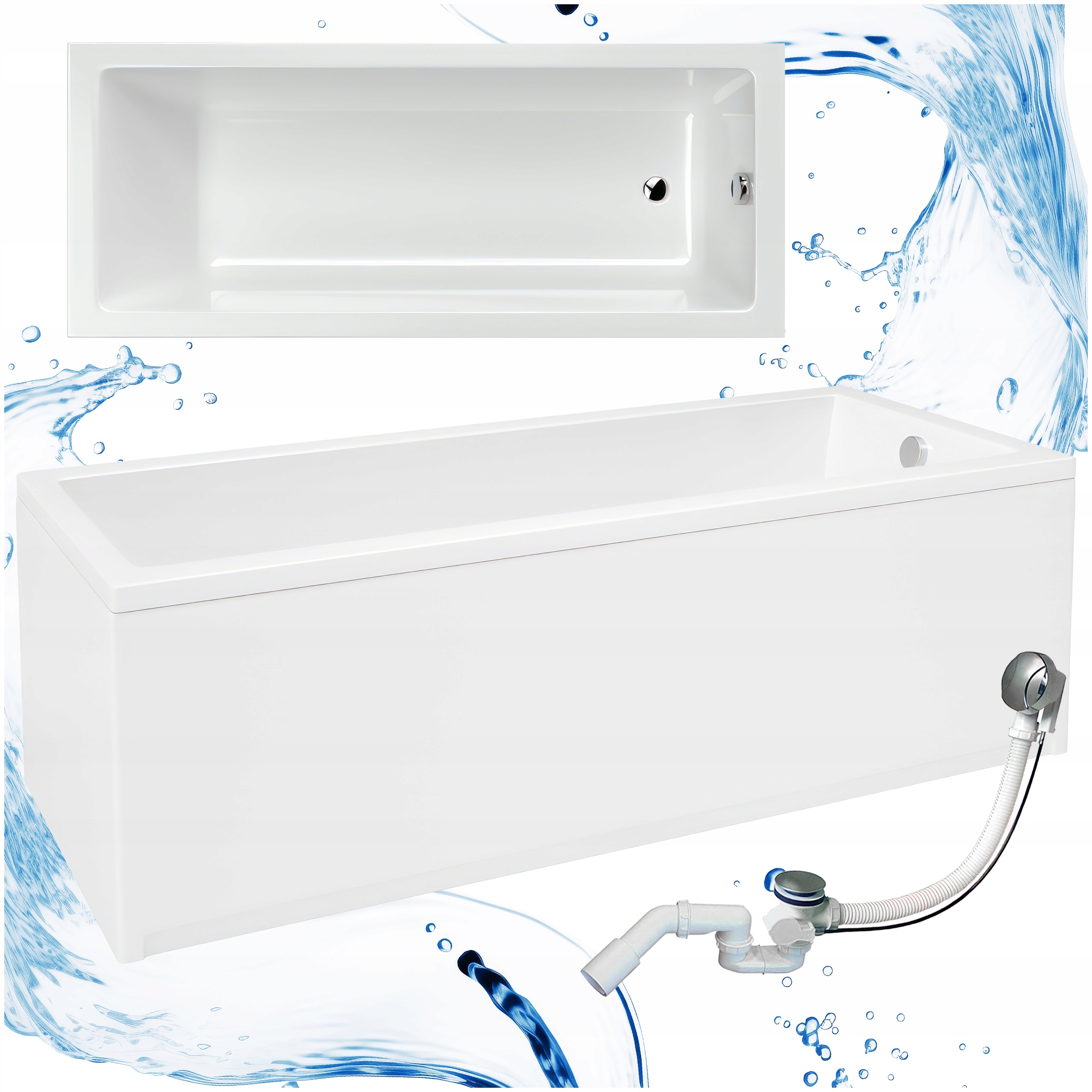 Obdélníková vana Quattro 150x70 Sifon