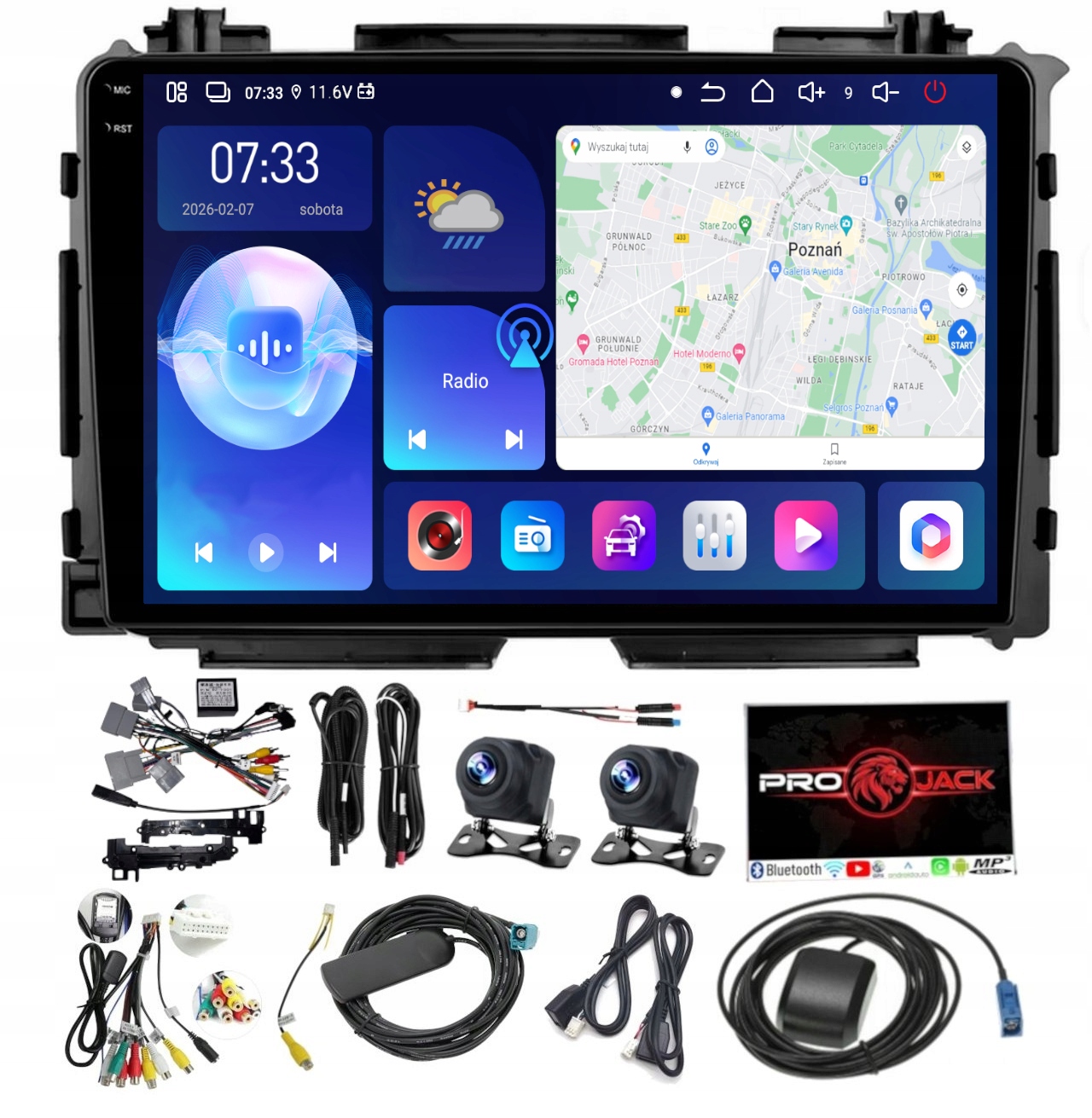 Rádio Navigace Carplay Android Honda Hrv II 2014-2021 6GB 128GB Sim