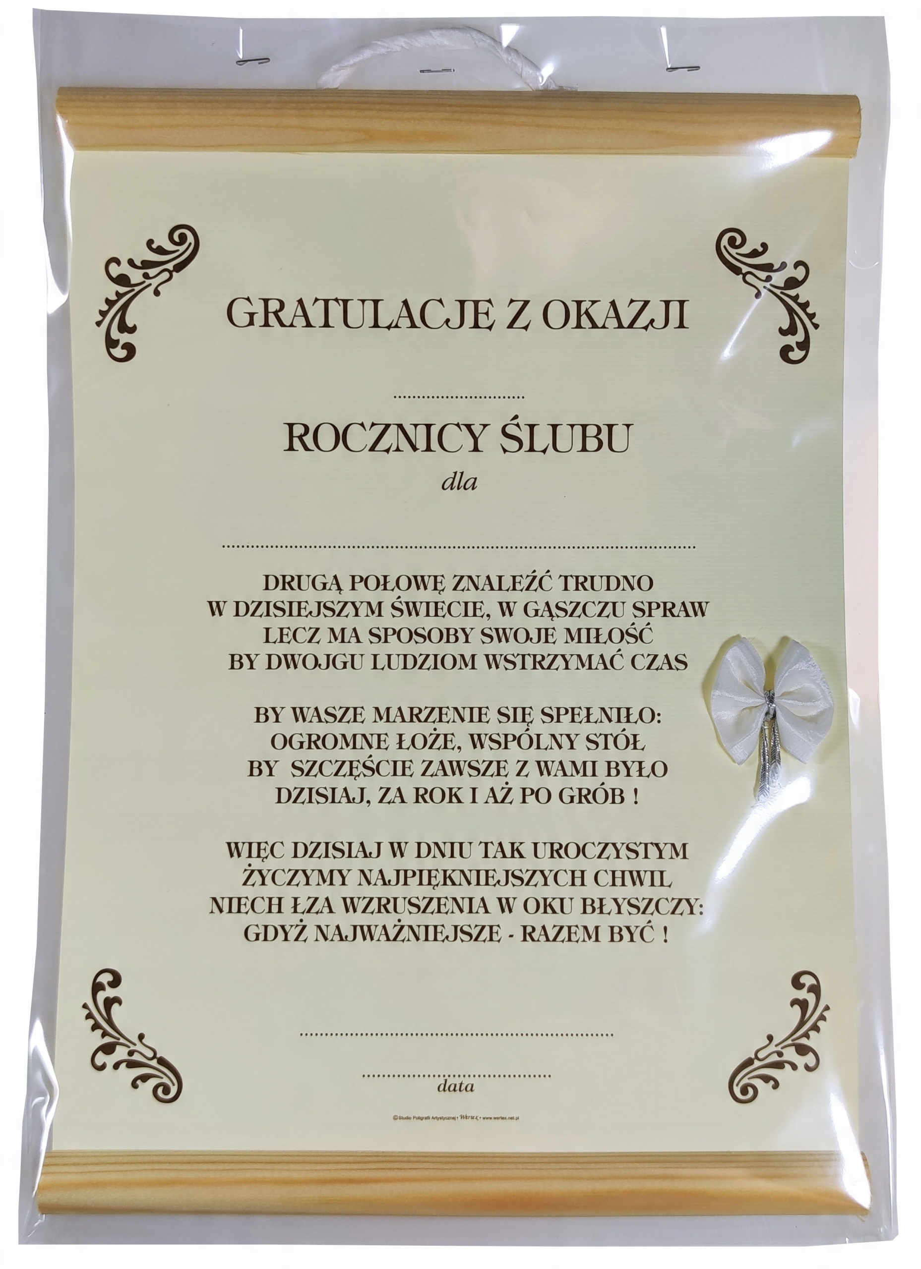 

Dyplom na Każdą Rocznicę Ślubu 1-99 do wypisania