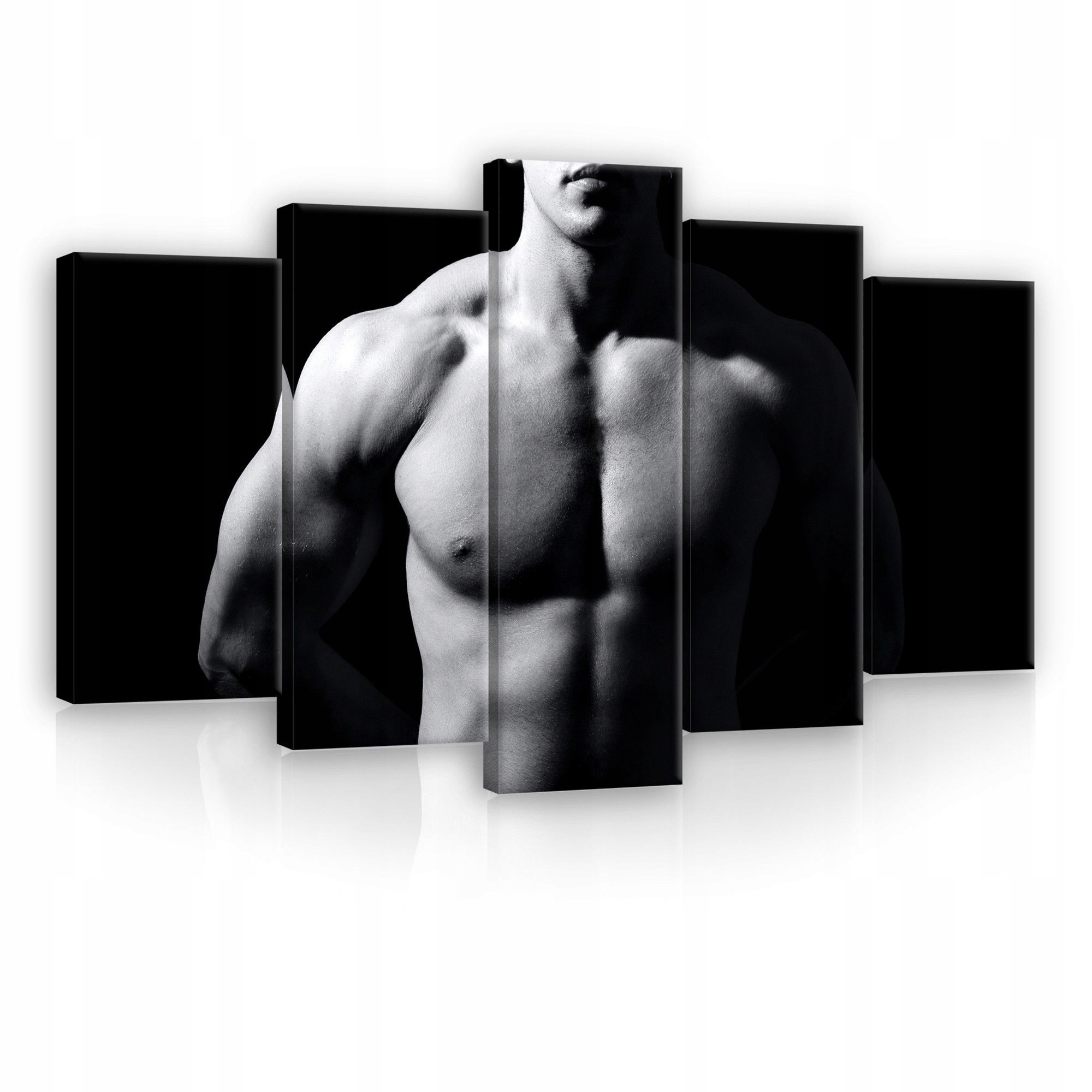 Obraz 100x60 Síla svaly torza mužské tělo fitness kulturistika motivace