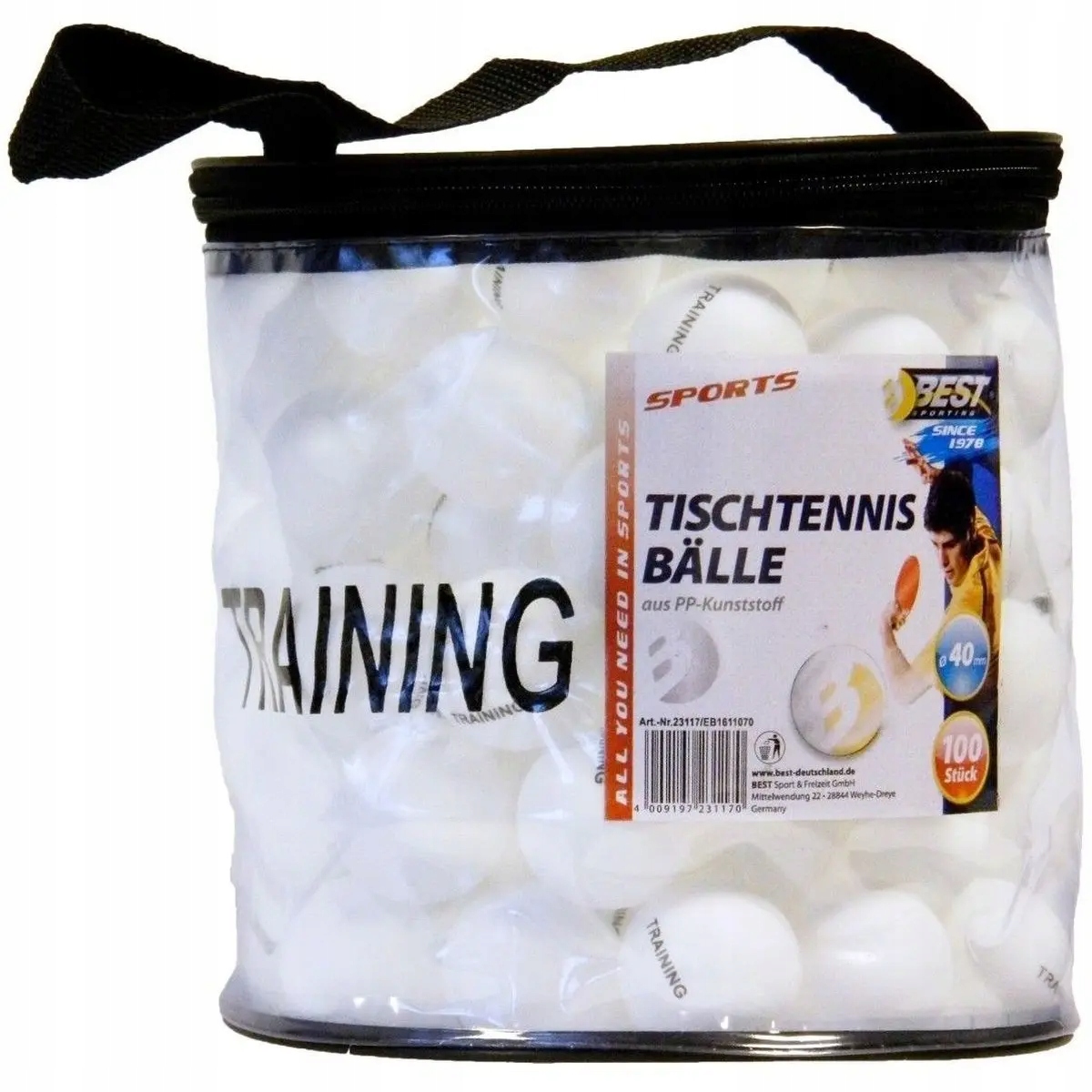 Piłeczki do Tenisa Stołowego Treningowe 100 szt. – Best Sporting