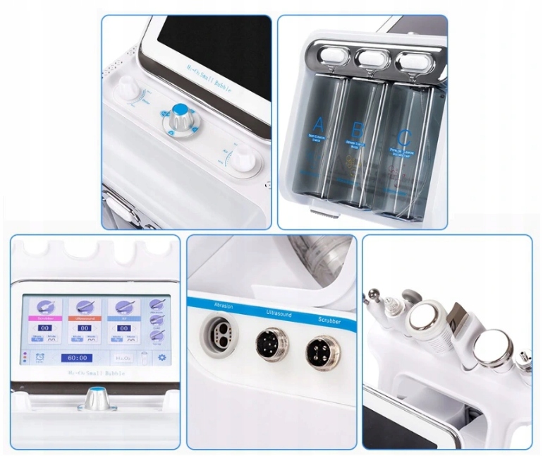 Hydradermabrazja oczyszczanie wodorowe infuzja tlenowa 7w1 z maską LED Stan opakowania oryginalne