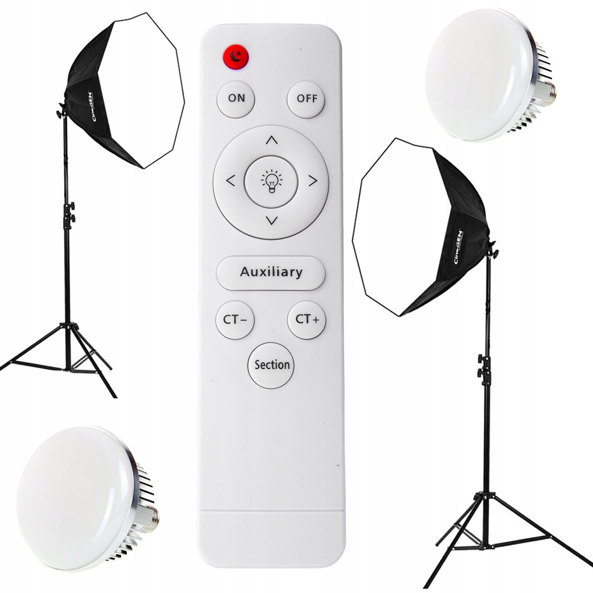 

Zestaw lamp do zdjęć Pilot regulacja 3600K-6200K