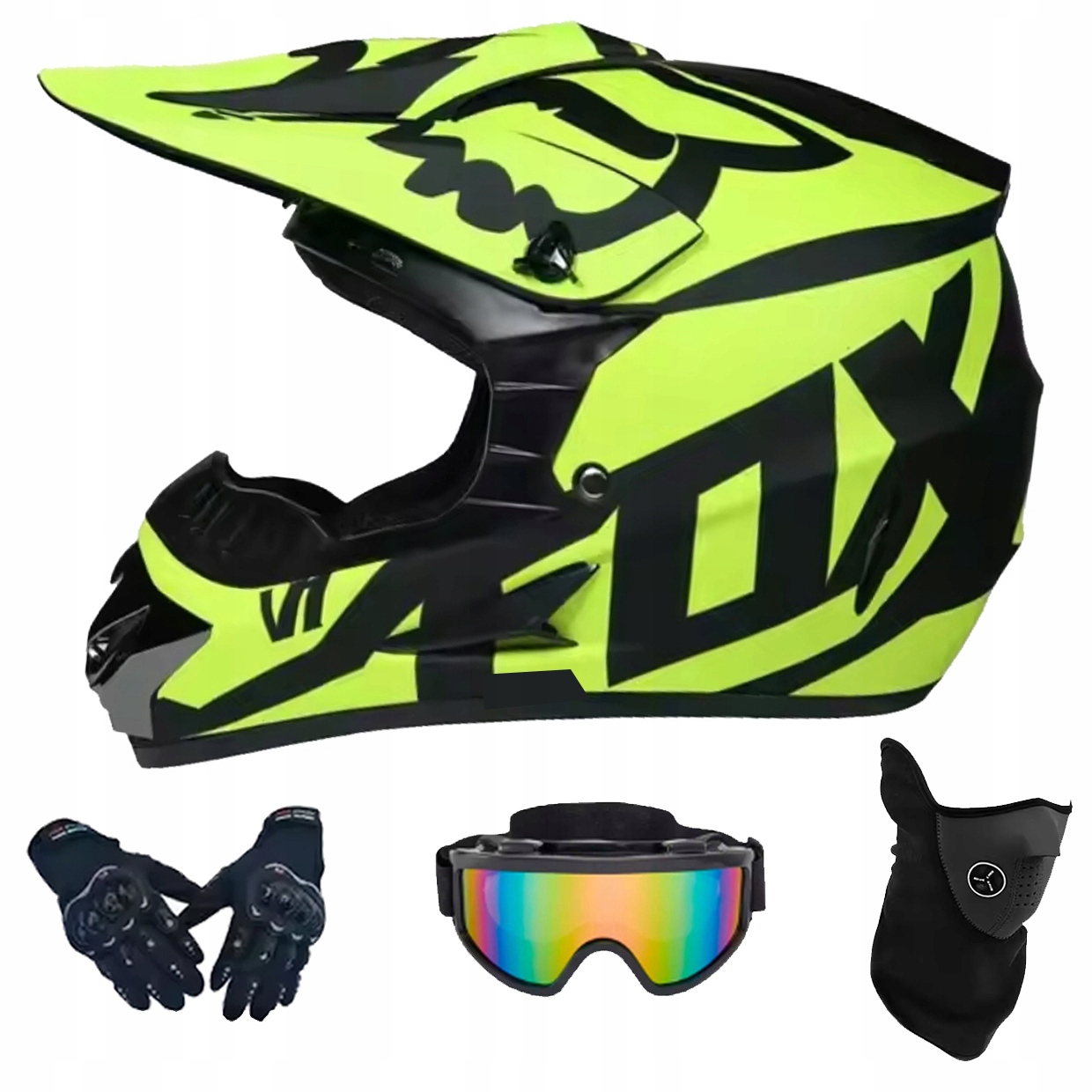 Helma Na Elektrickou Koloběžku Cross Enduro Quad Bmx Helma Brýle Rukavice S