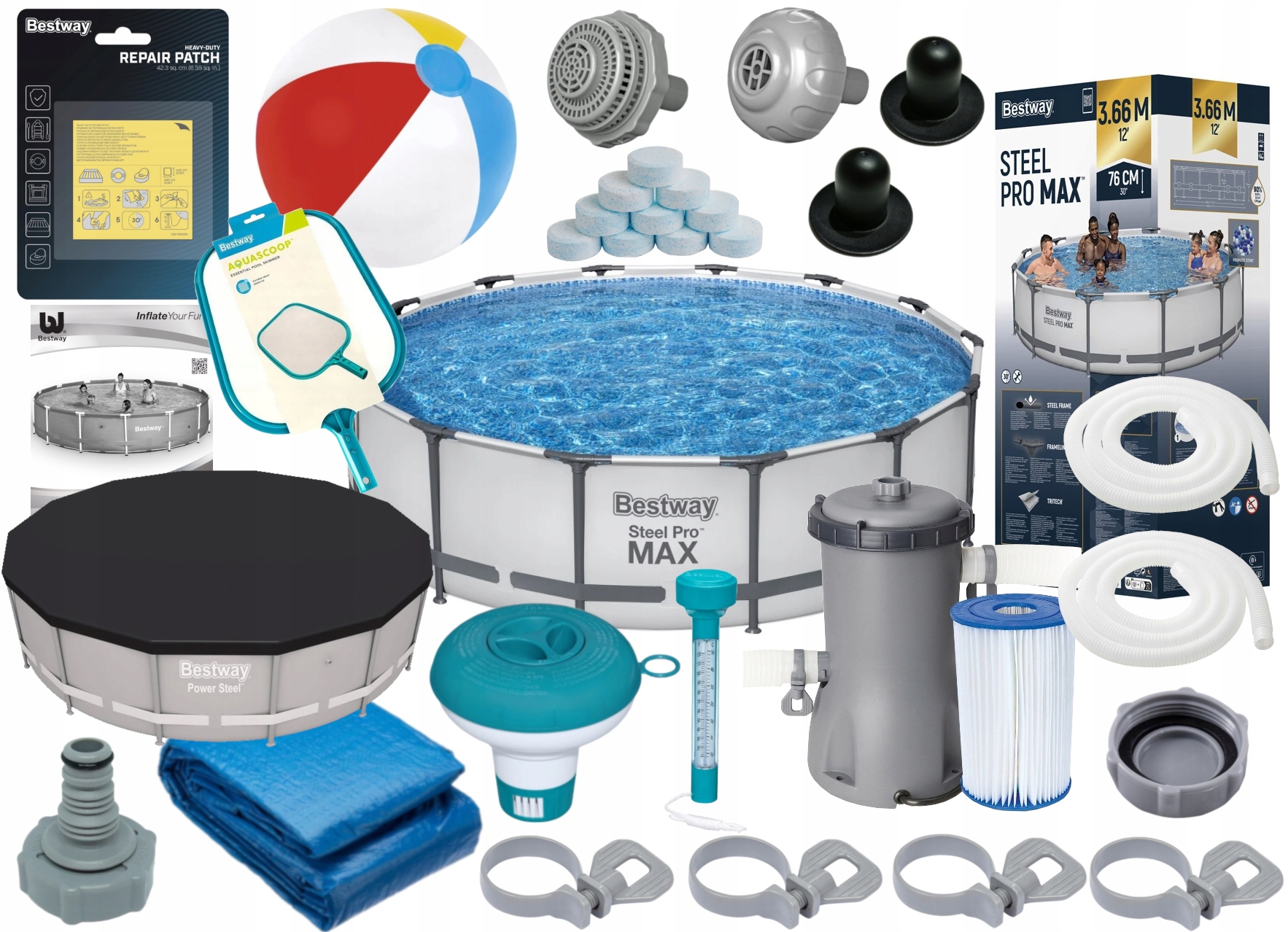 Basen Stelażowy Ogrodowy Bestway 56416 366x76 Akcesoria Pompa Pokrywa 2025