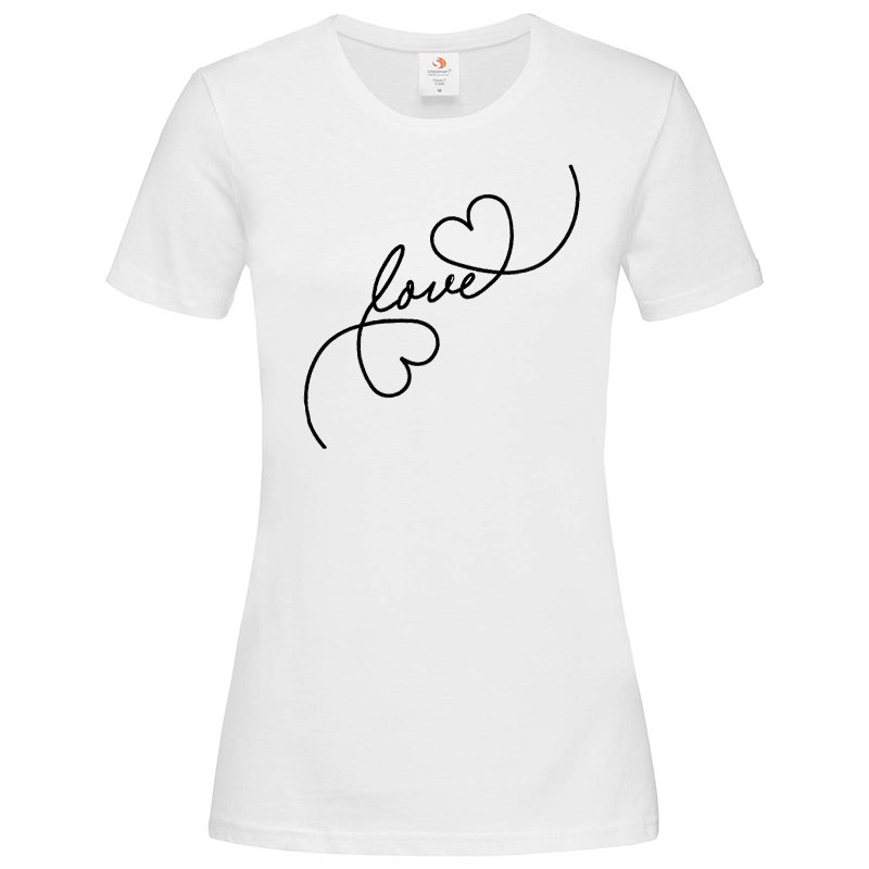 T-SHIRT KOSZULKA Z NADRUKIEM Love XXL Materiał dominujący bawełna
