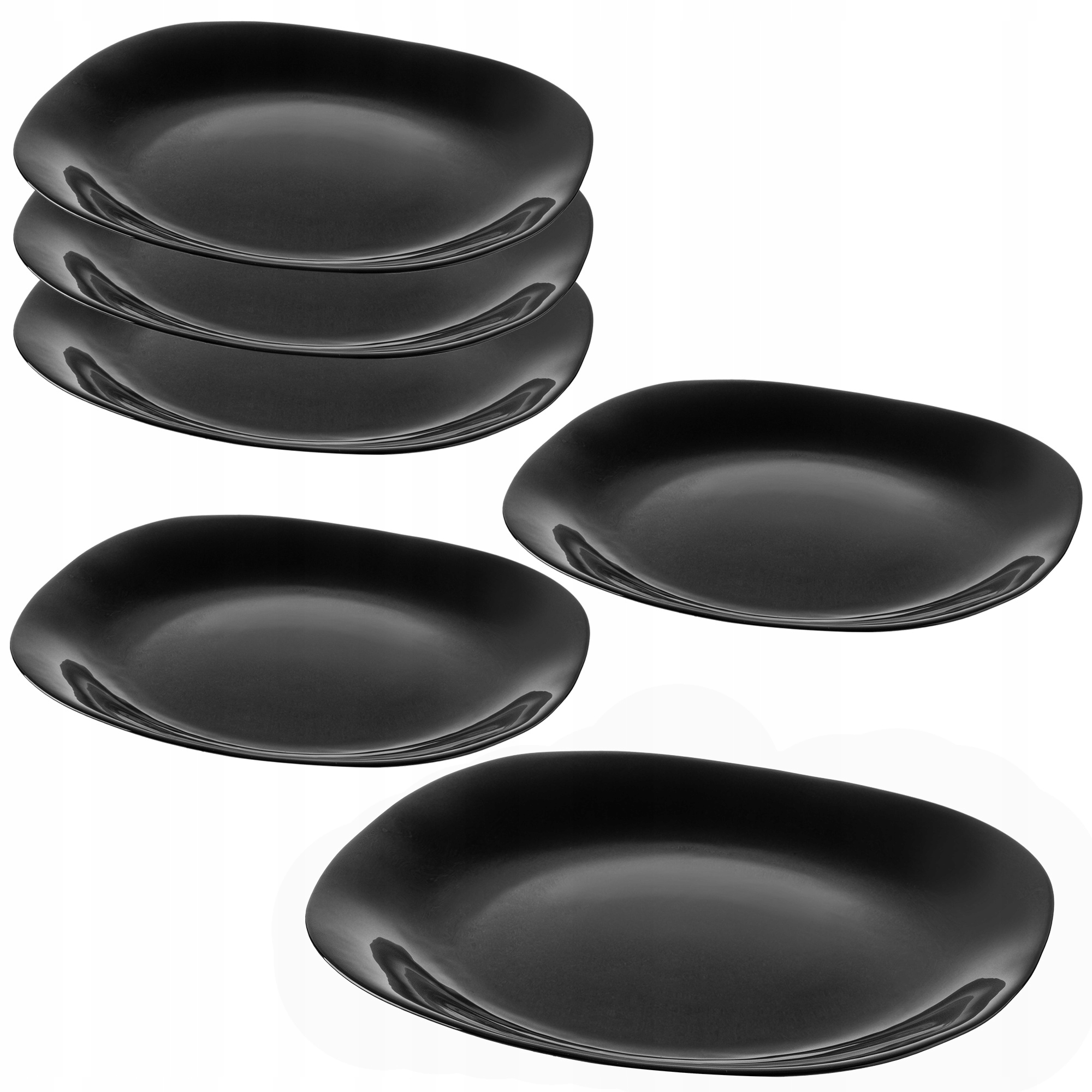 

Talerz Obiadowy 28cm Płytki Zestaw Talerzy Czarny